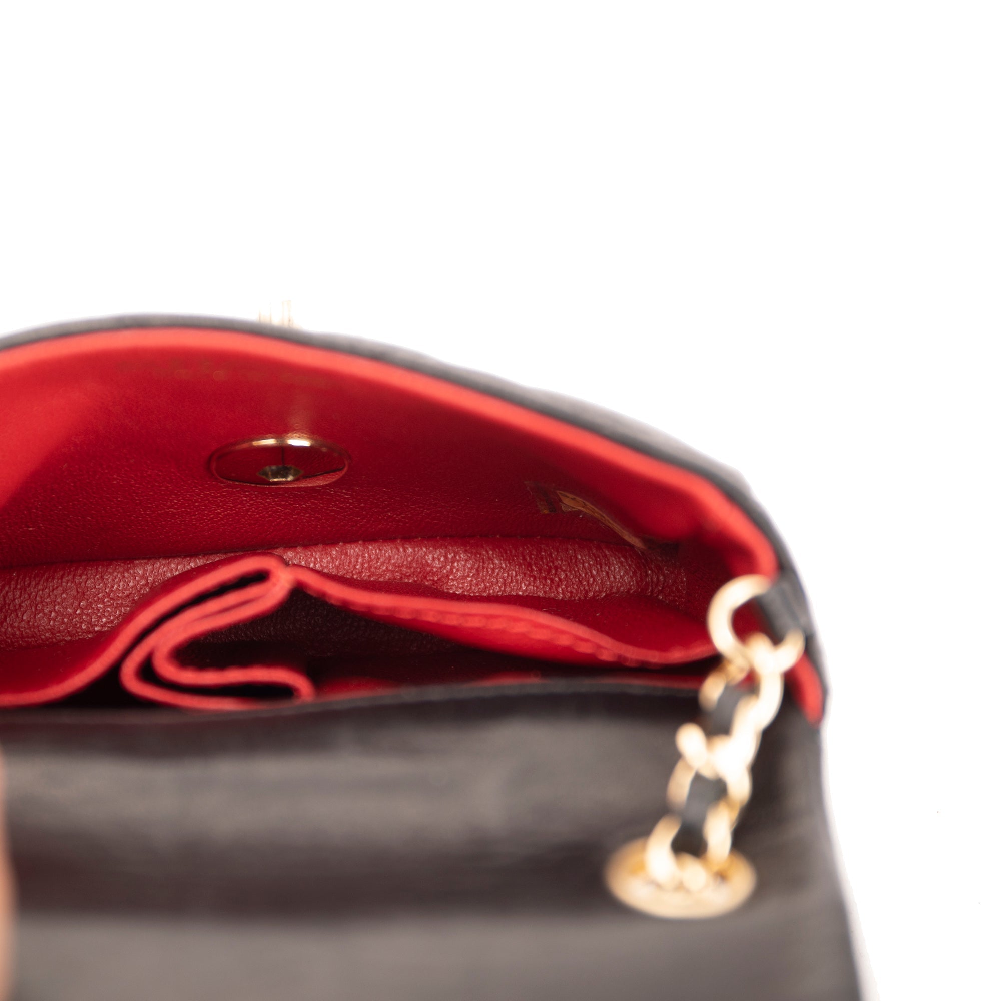 Chanel Black Quilted Lambskin Classic Flap Card Holder on Chain