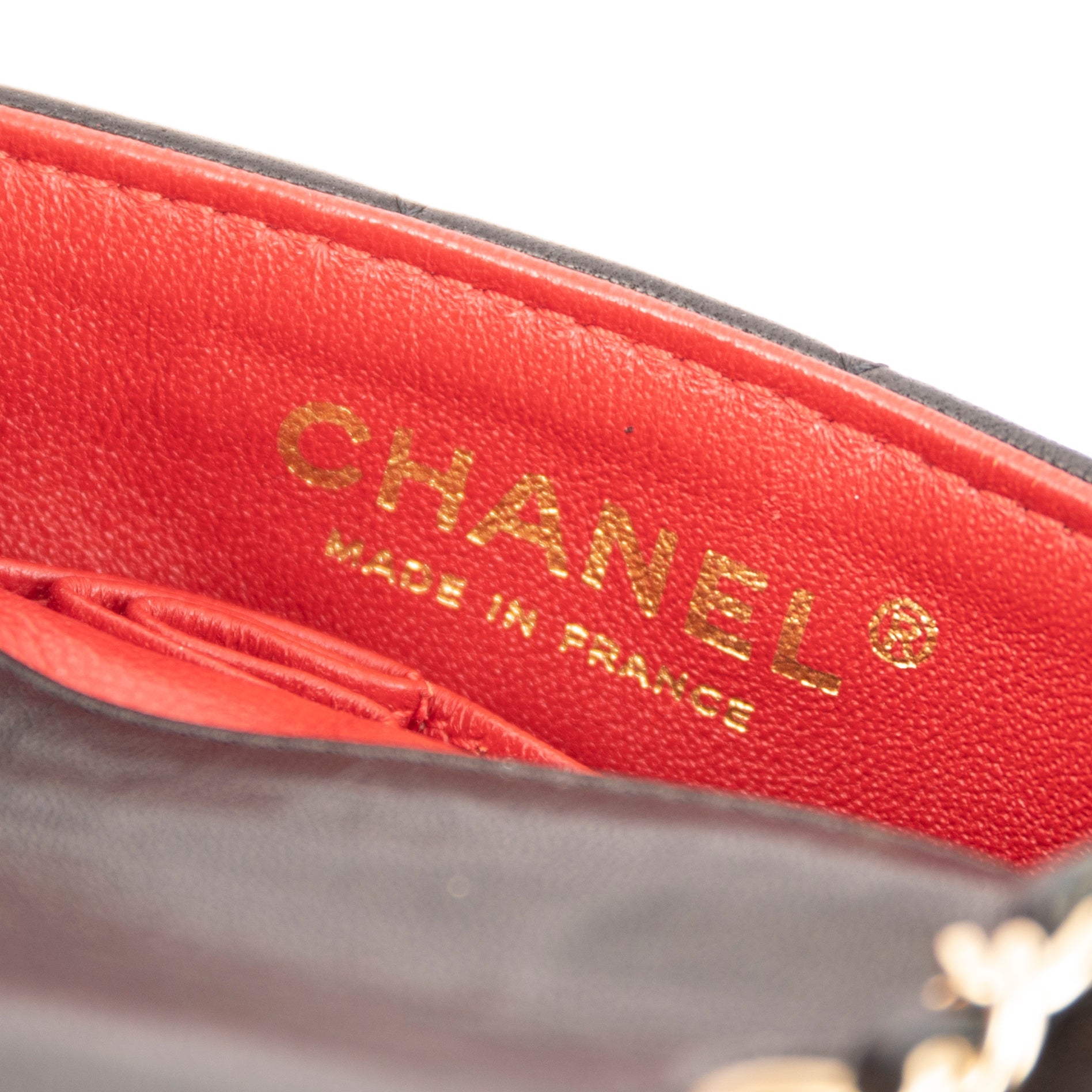 Chanel Black Quilted Lambskin Classic Flap Card Holder on Chain