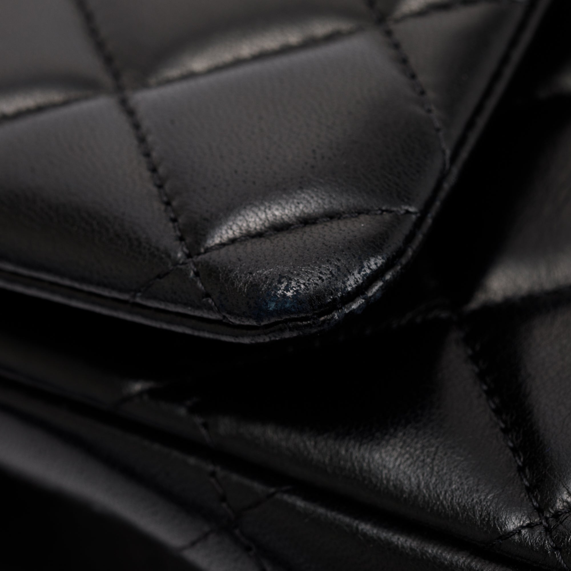 Chanel Black Quilted Lambskin Leather Classic Maxi Double Flap Bag w/ Authenticity Card