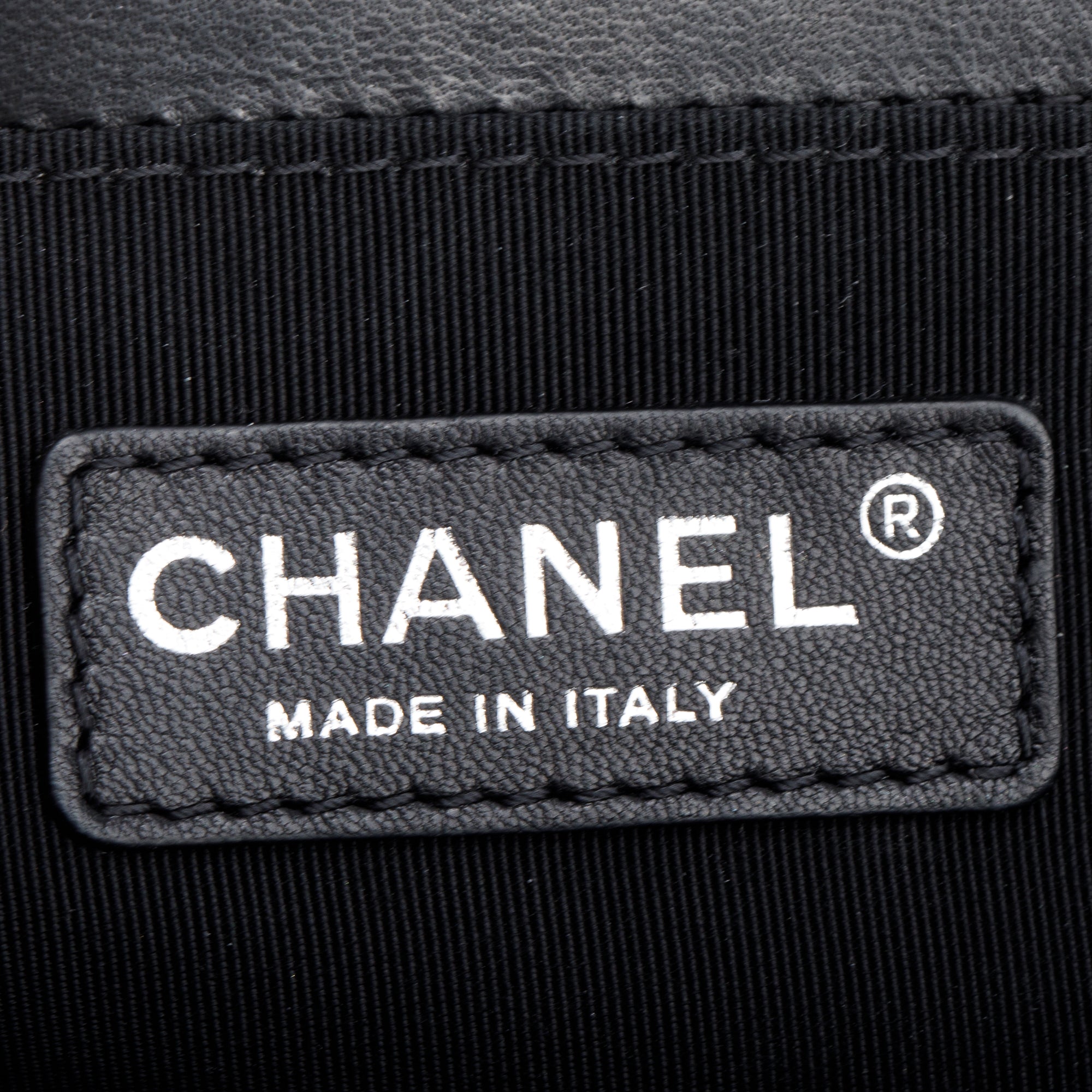 Chanel Black Quilted Lambskin Leather Medium Boy Bag w/ Authenticity Card
