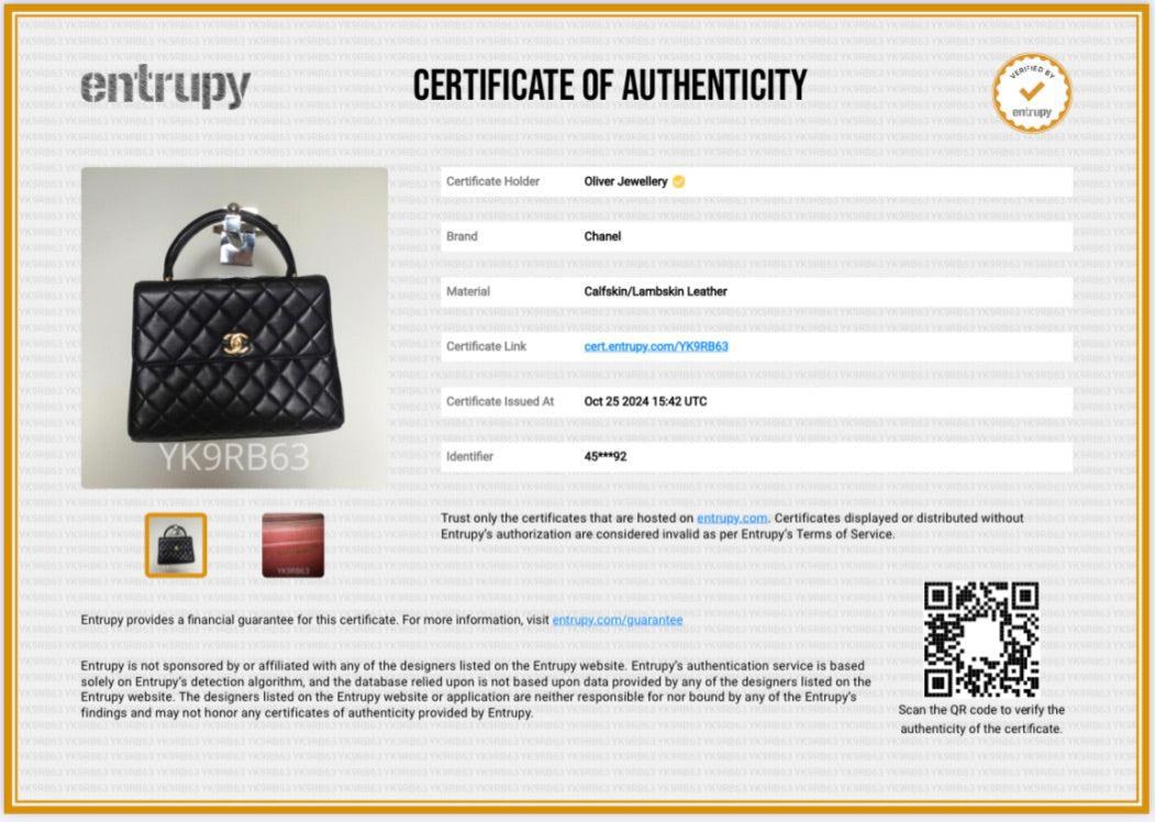 Chanel Black Quilted Lambskin Leather Medium Kelly Top Handle Bag