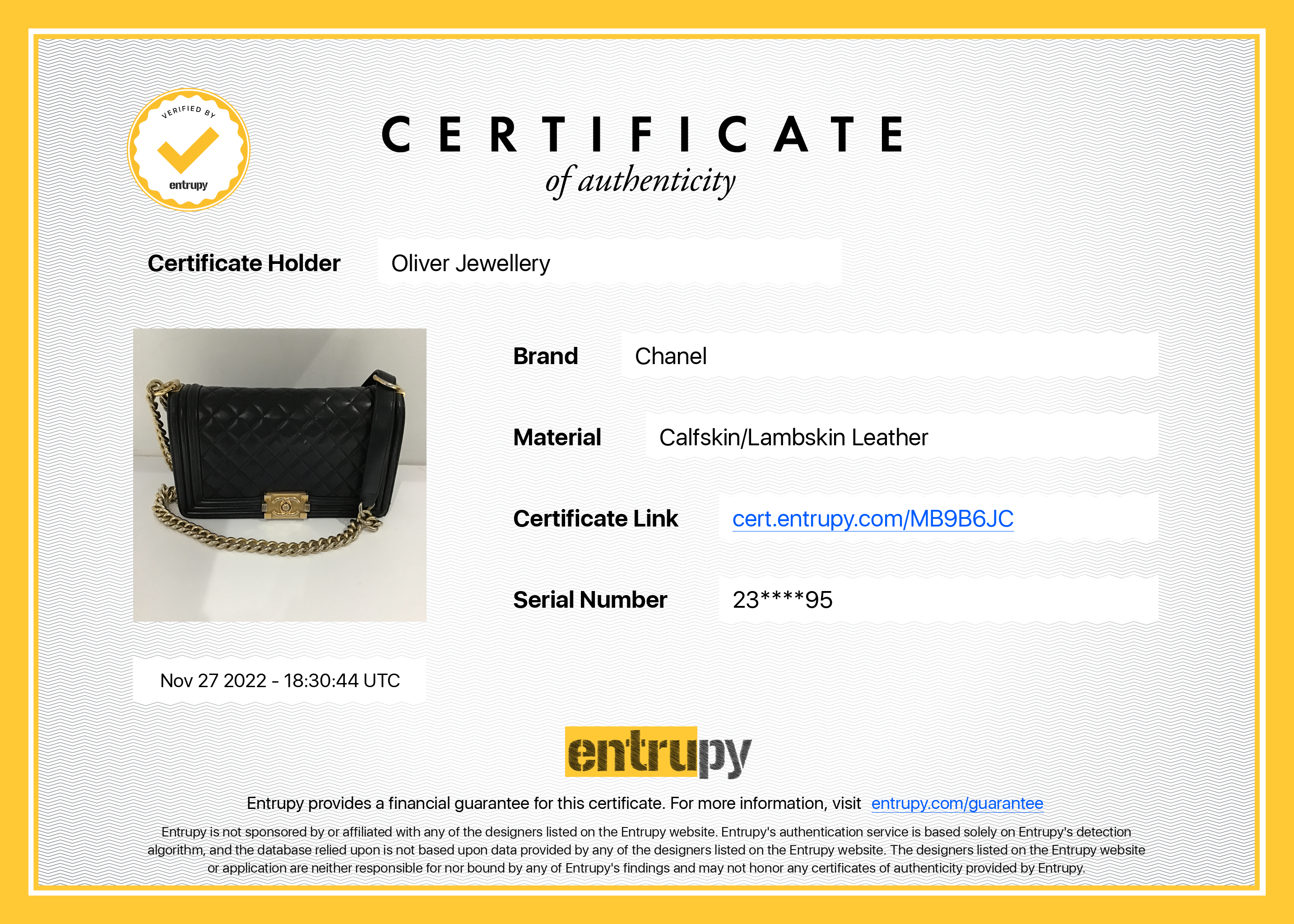 Chanel Black Quilted Lambskin Medium Boy Bag