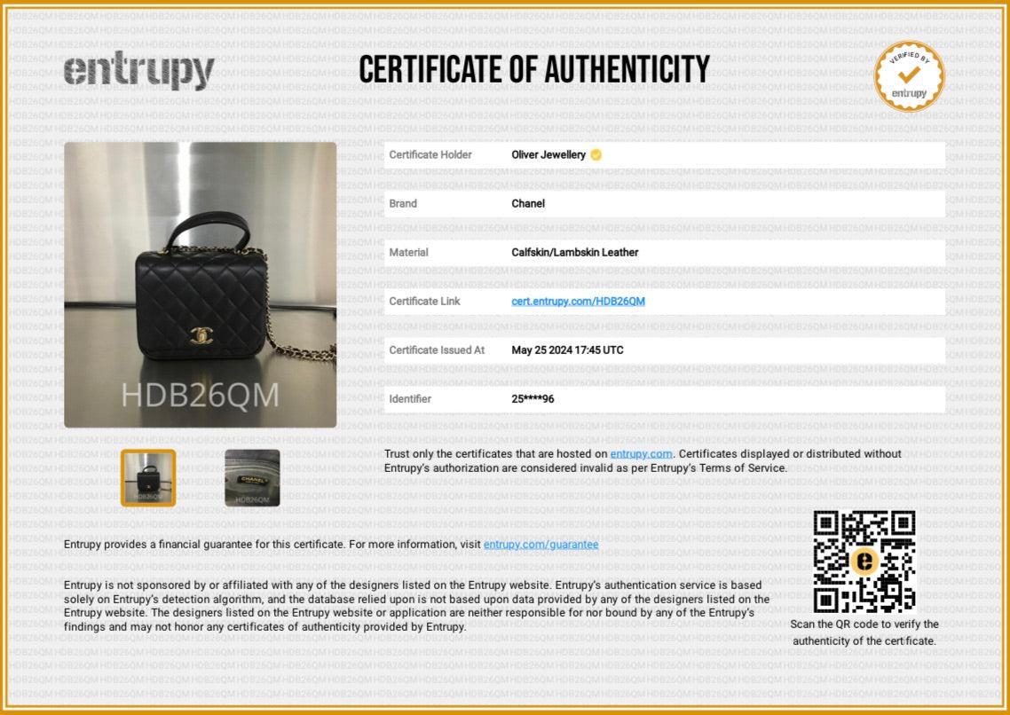 Chanel Black Quilted Lambskin Mini Citizen Chic Handle Flap Bag w/ Box