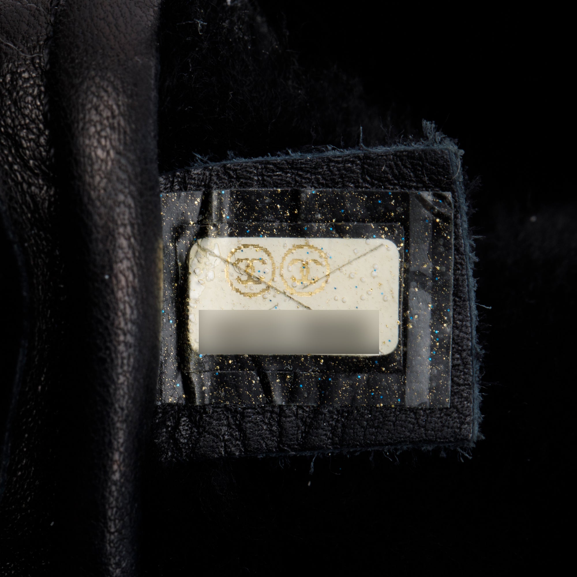 Chanel Black Quilted Nubuck Shearling CC Flap Bag
