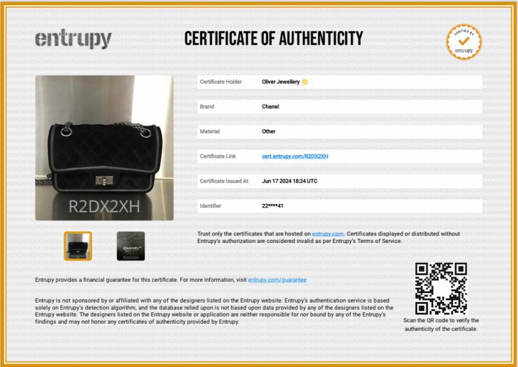 Chanel Black Quilted Suede 2.55 Reissue Mini Square Double Flap Bag w/ Authenticity Card