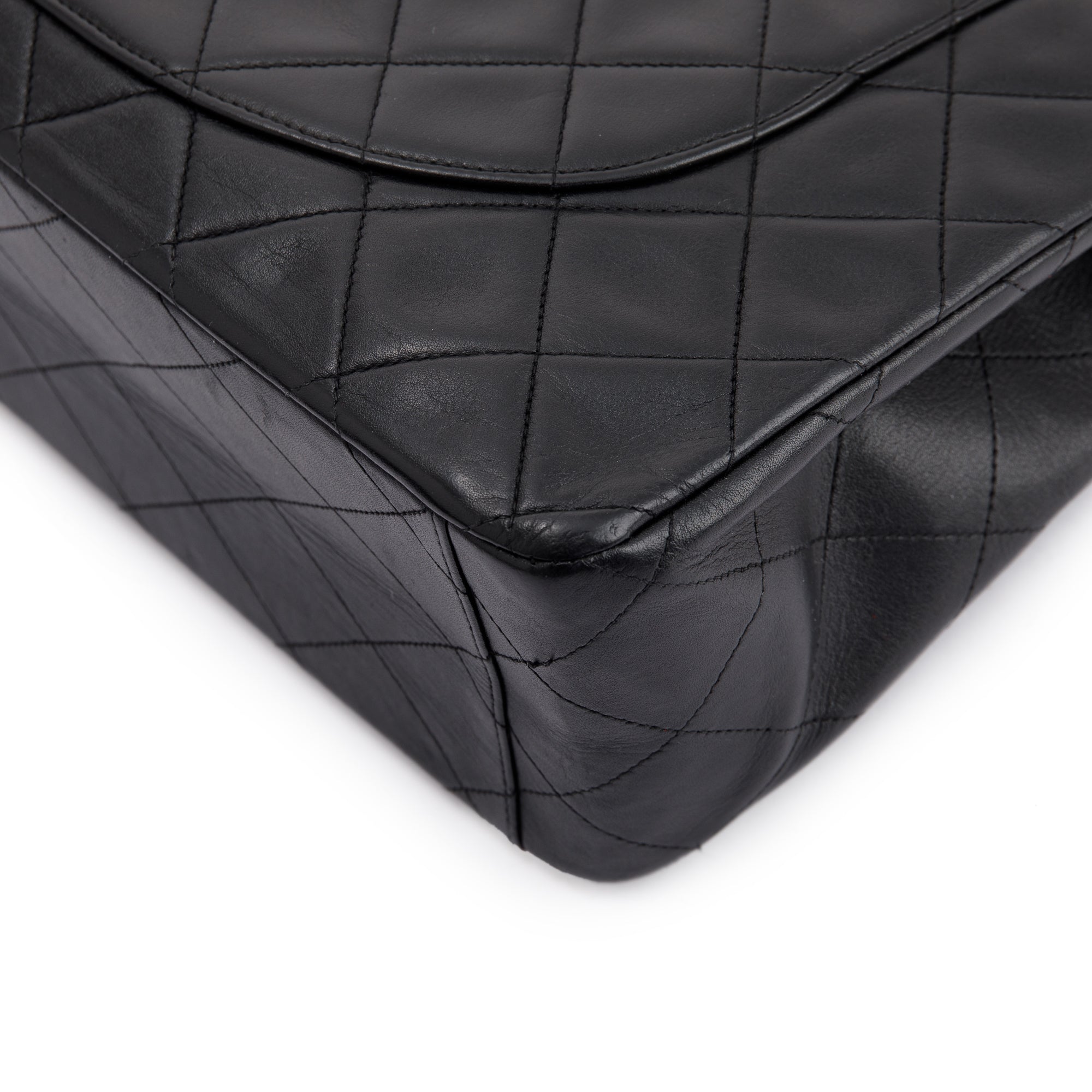 Chanel Black Vintage XL Jumbo Maxi Single Flap Bag