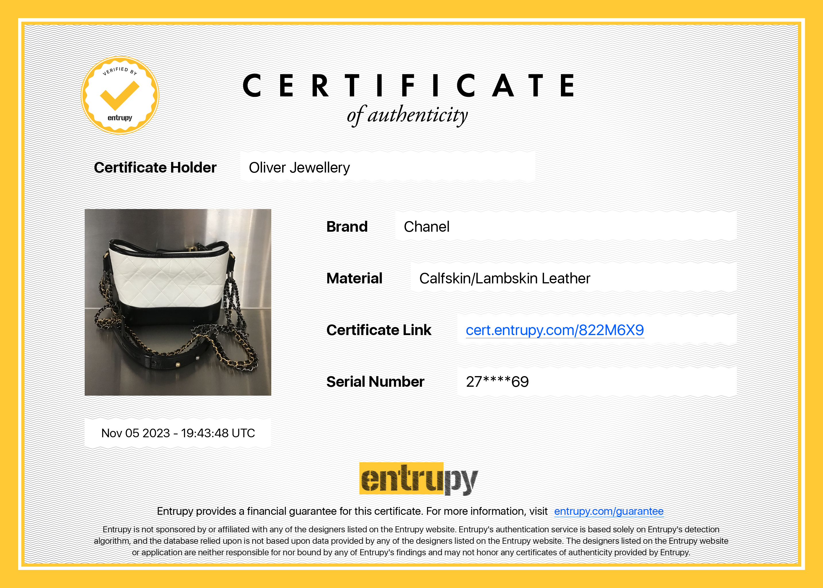 Chanel Black & White Aged Calfskin Leather Small Gabrielle Hobo