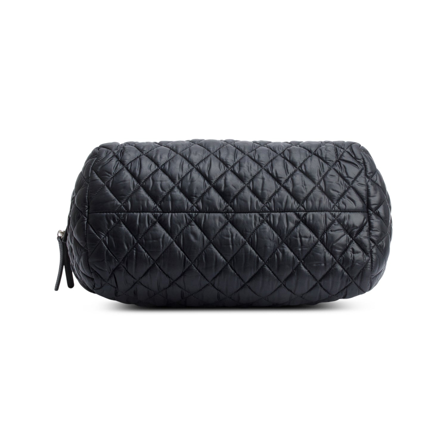 Chanel Black/Burgundy Quilted Nylon Coco Cocoon Reversible Bowler
