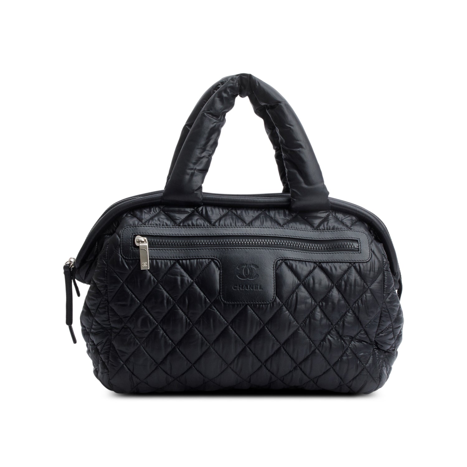 Chanel Black/Burgundy Quilted Nylon Coco Cocoon Reversible Bowler