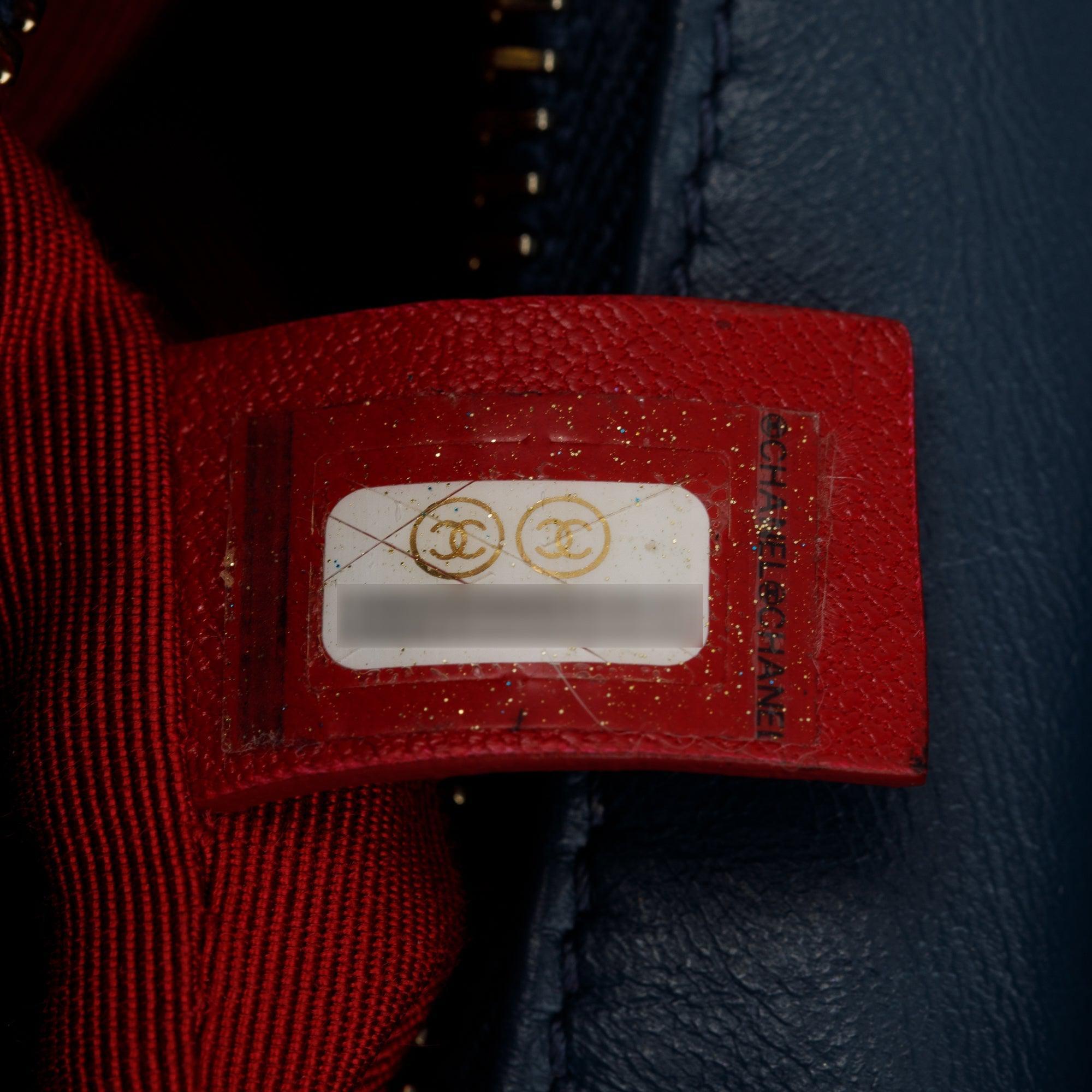 Chanel Blue Calfskin Leather Small Gabrielle Hobo w/ Box & Authenticity Card