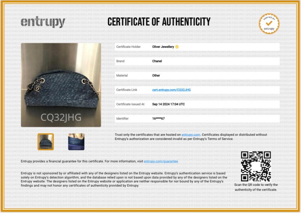 Chanel Blue Camellia Denim Just Mademoiselle Bowler Bag