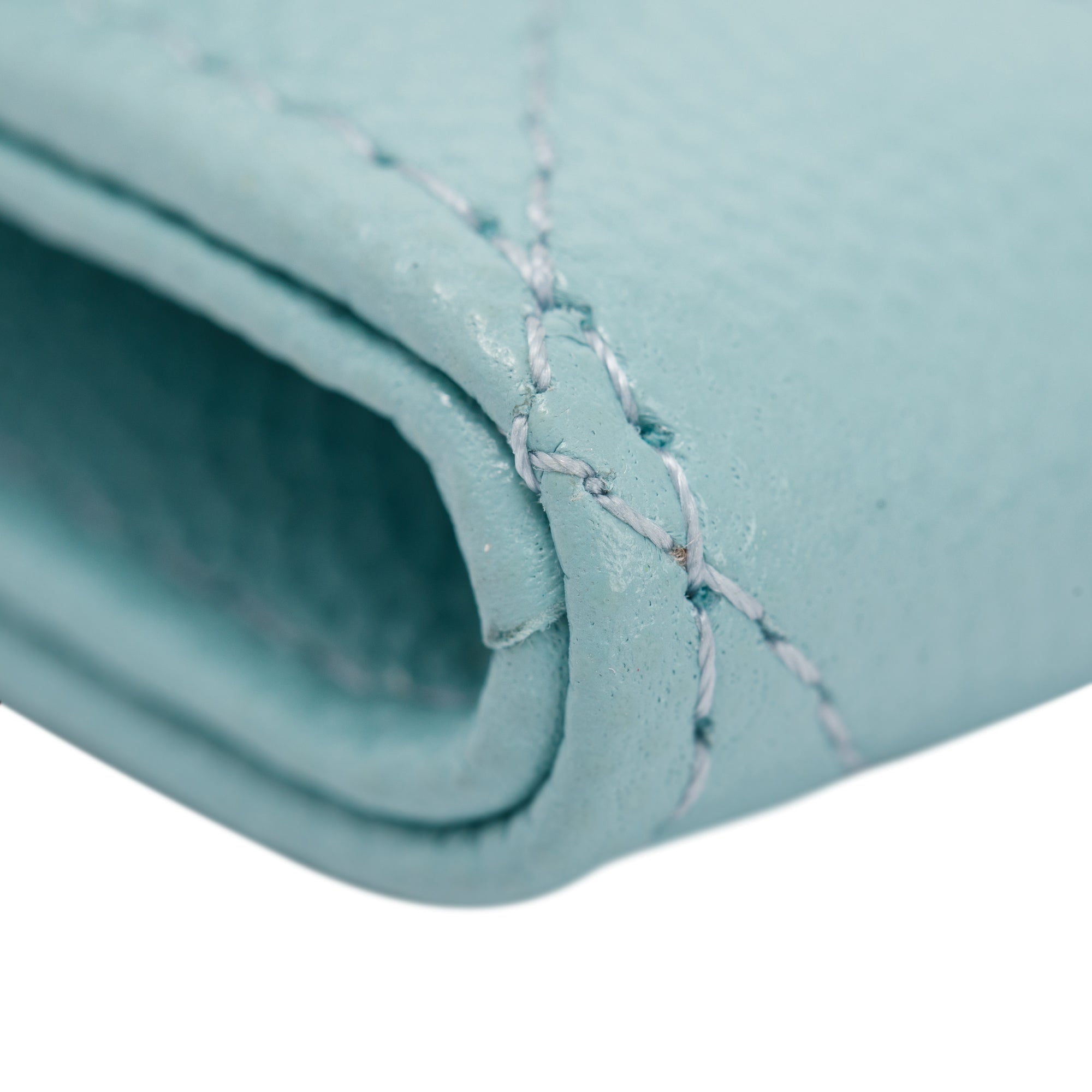 Chanel Blue Caviar Classic Flap Card Holder w/ Box