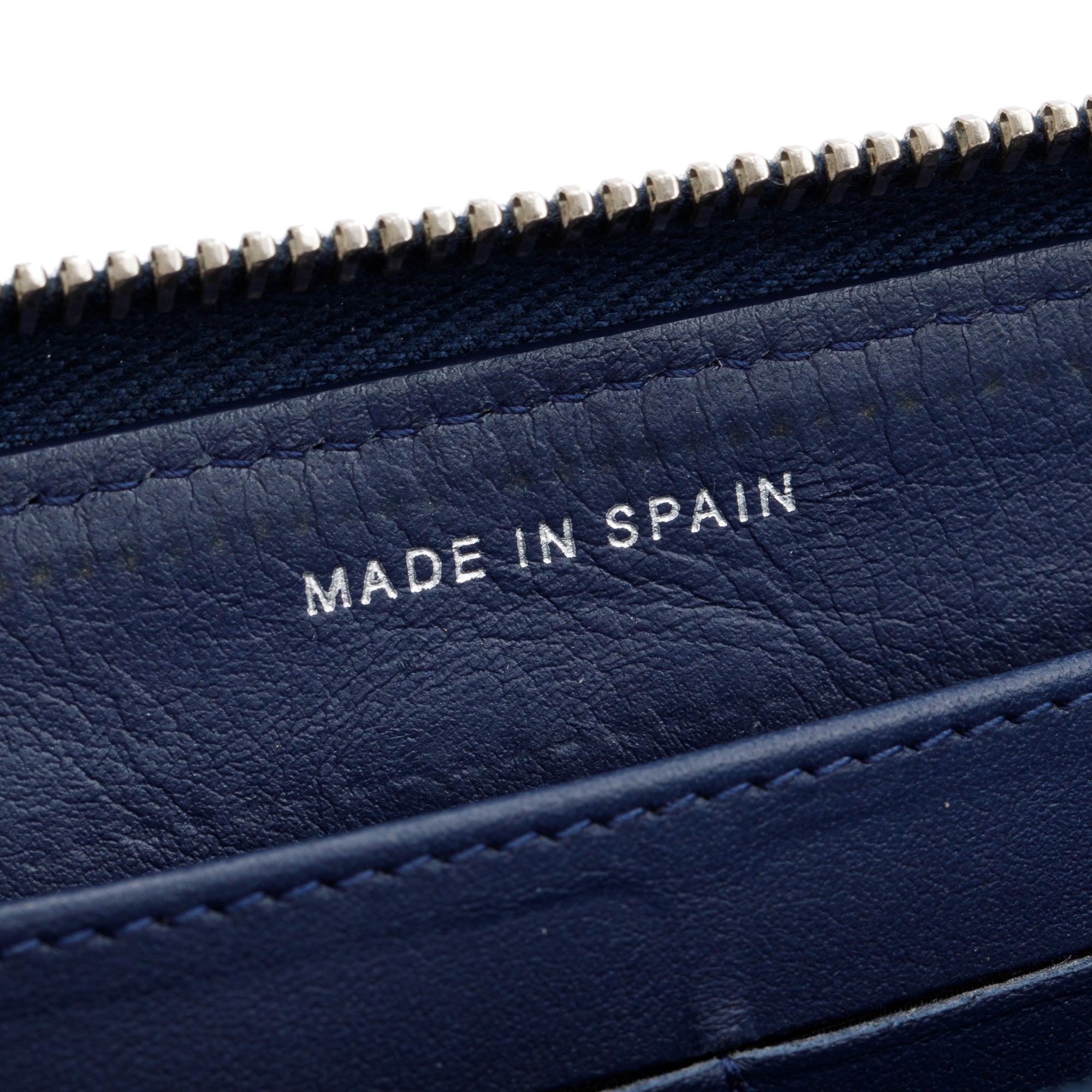 Chanel Blue Caviar Classic Large Gusset Zip Around Wallet