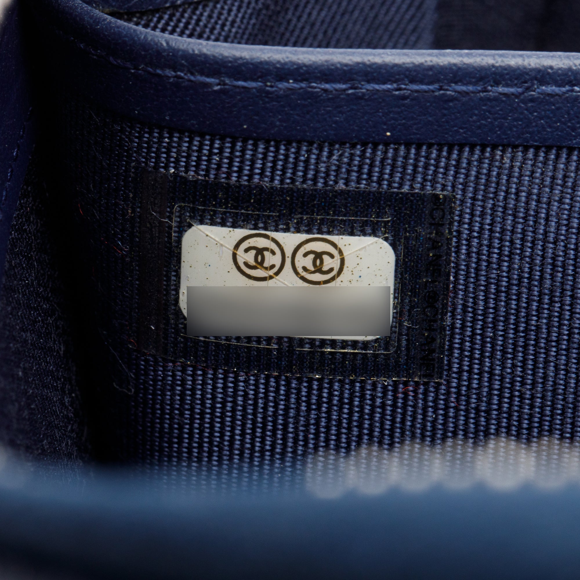 Chanel Blue Caviar Classic Large Gusset Zip Around Wallet