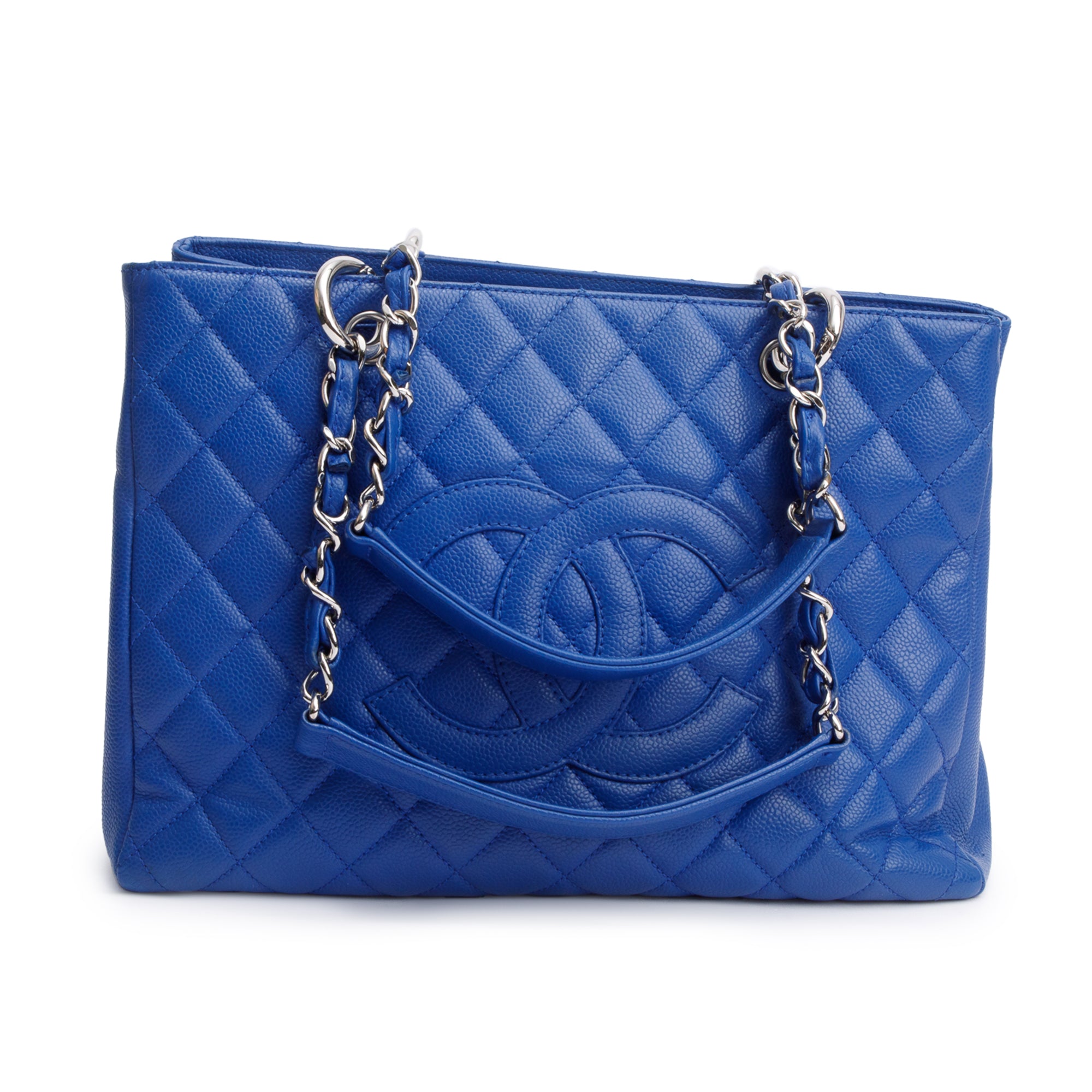 Chanel Blue Caviar Leather Grand Shopping Tote (GST)
