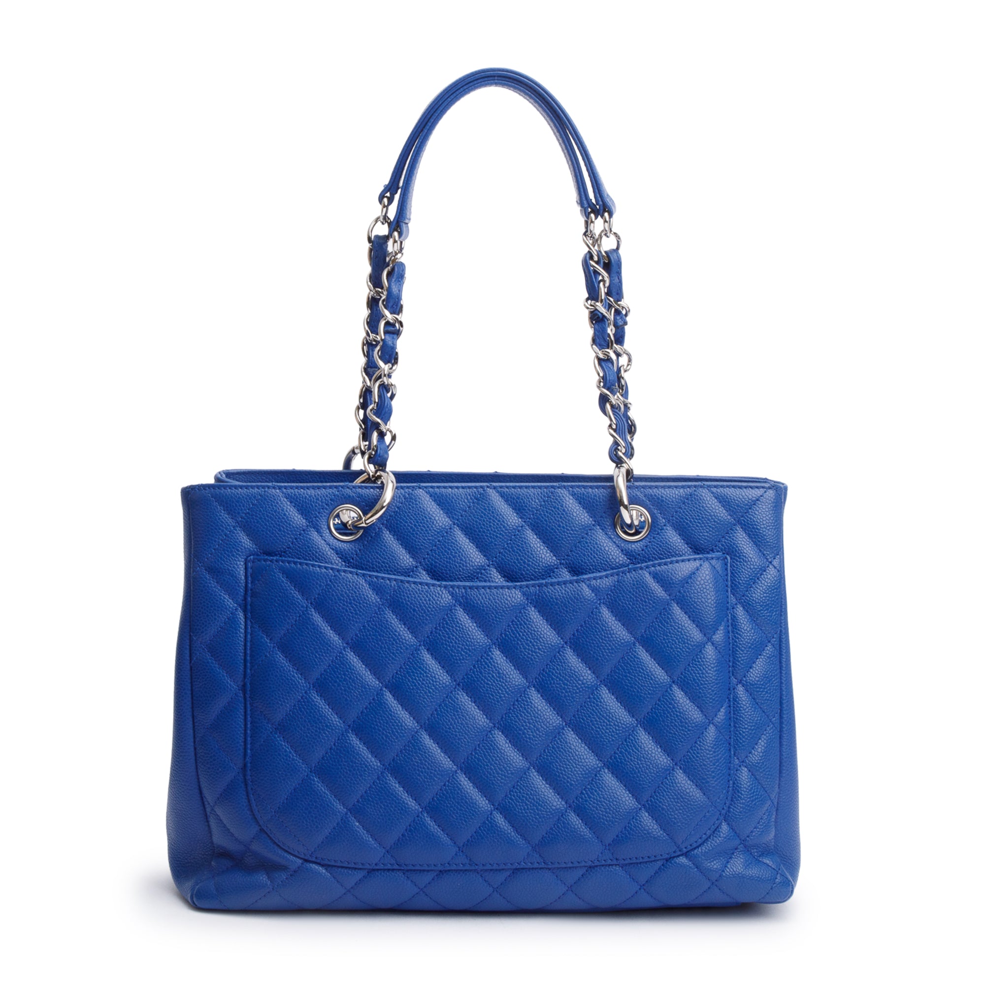 Chanel Blue Caviar Leather Grand Shopping Tote (GST)