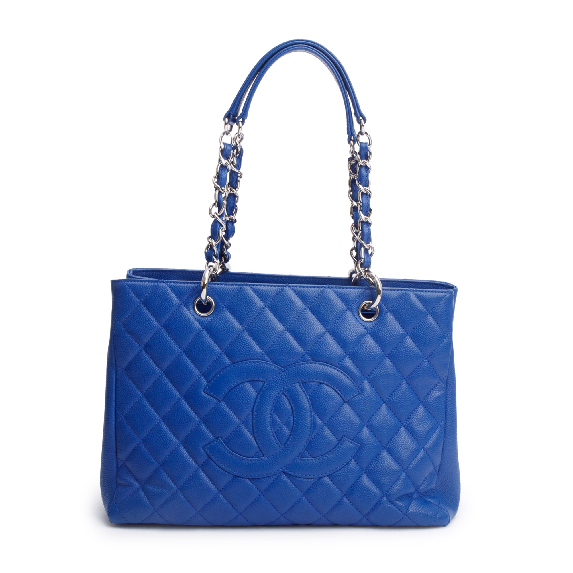 Chanel Blue Caviar Leather Grand Shopping Tote (GST)