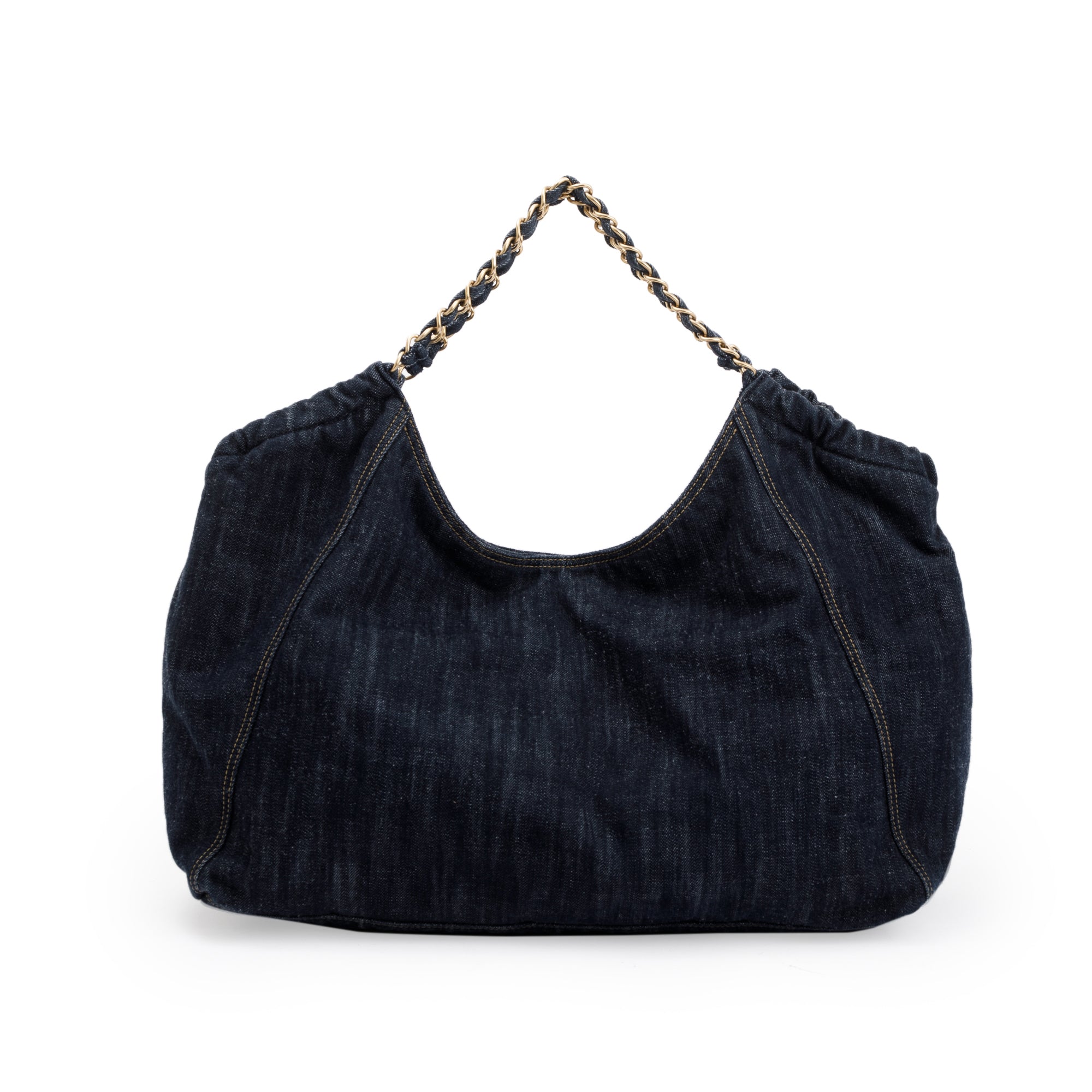 Chanel Blue Denim XL Coco Cabas Bag w/ Authenticity Card