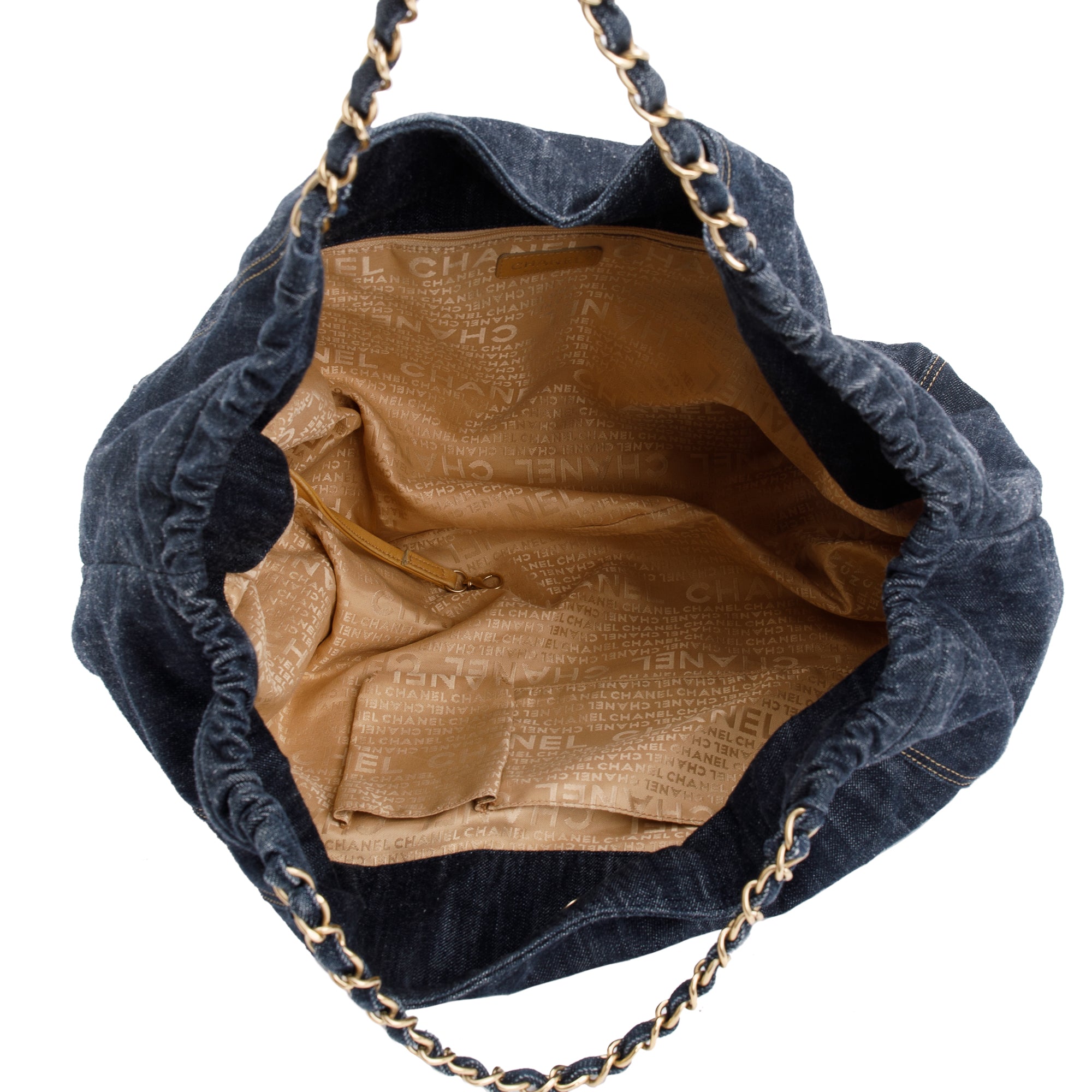 Chanel Blue Denim XL Coco Cabas Bag w/ Authenticity Card