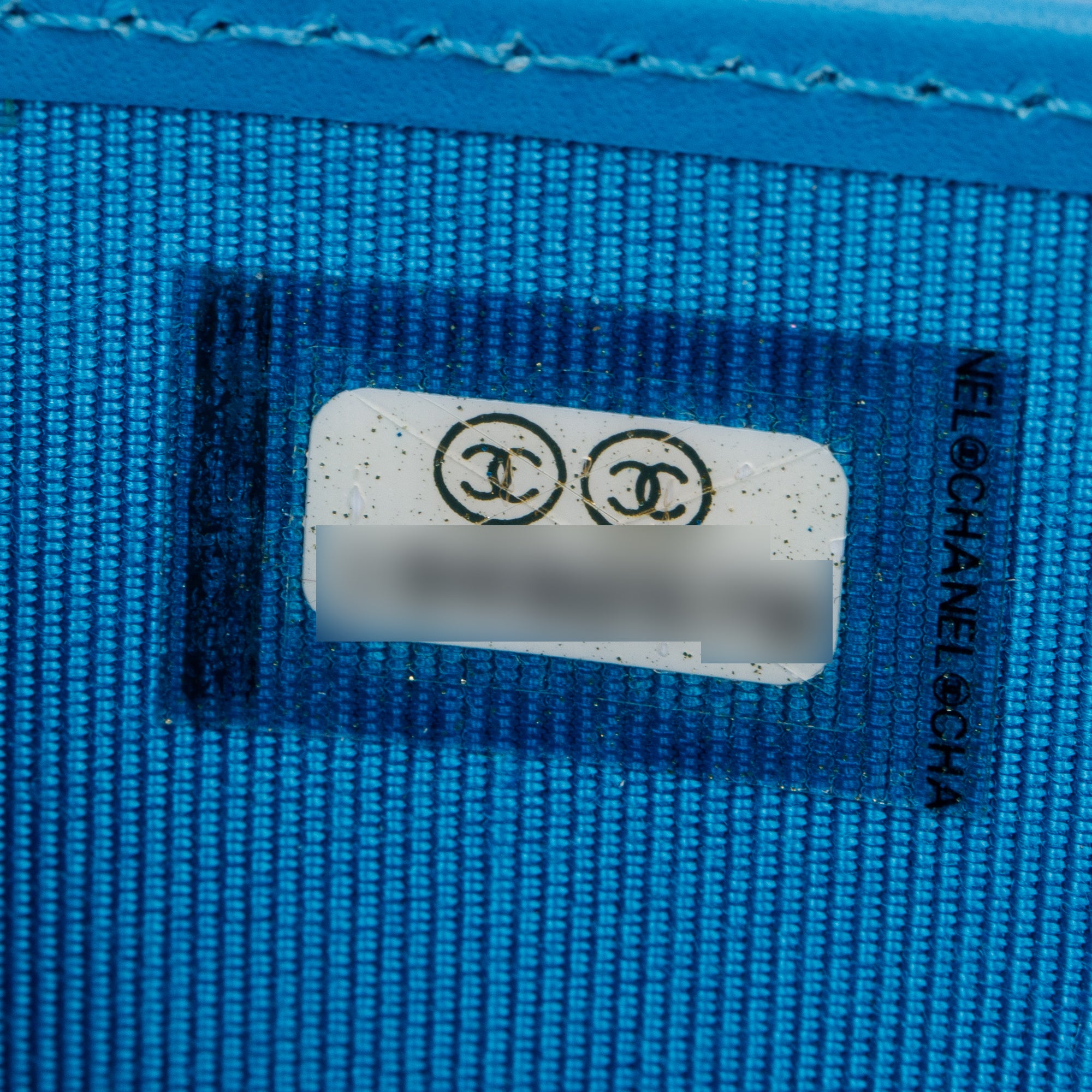 Chanel Blue Patent Leather Large Zip Around Organizer Wallet w/ Box & Authenticity Card