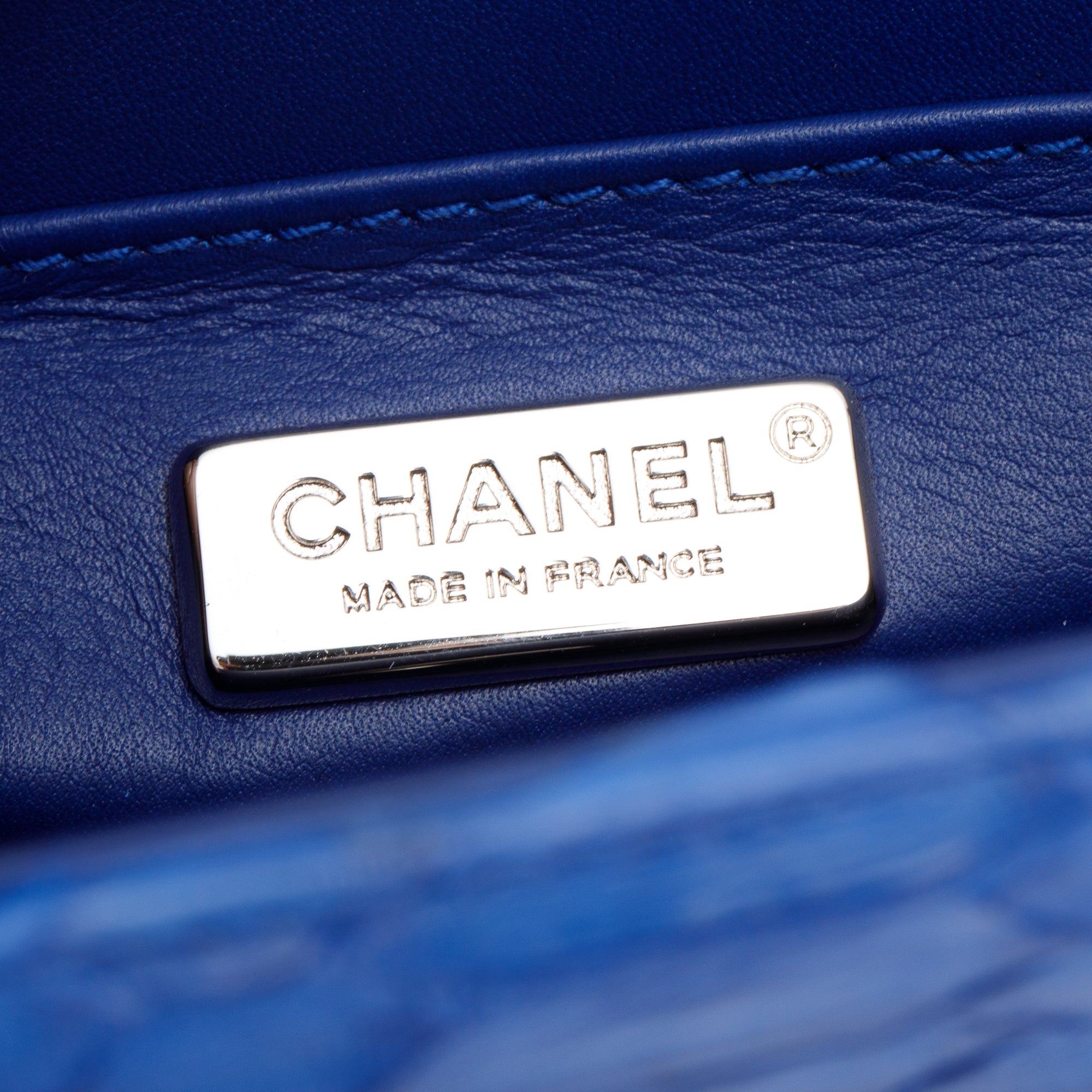Chanel Blue Python Classic Mini Rectangular Flap Bag w/ Box & Authenticity Card