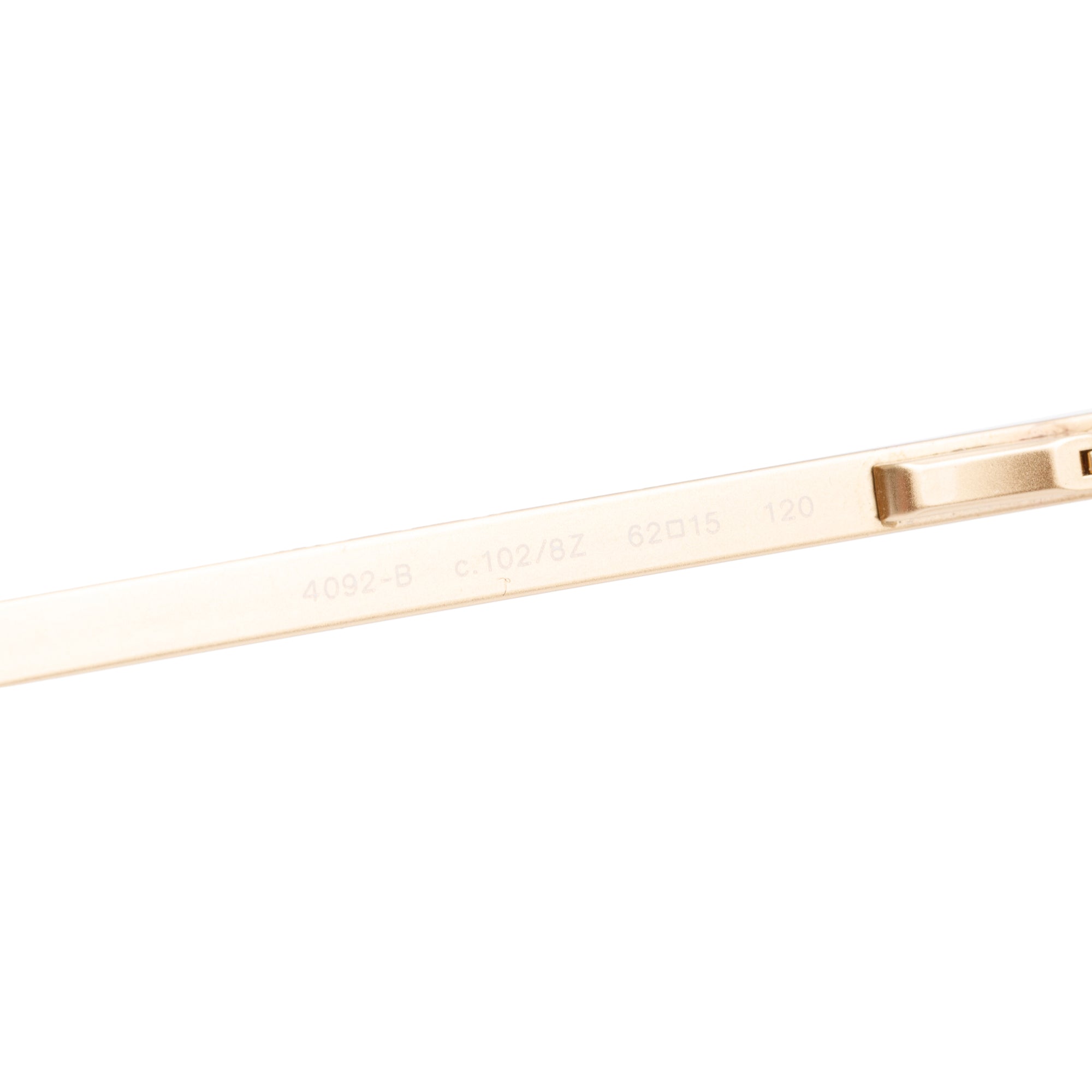 Chanel Brushed Gold-Tone Metal Frameless CC Logo Sunglasses 4092-B