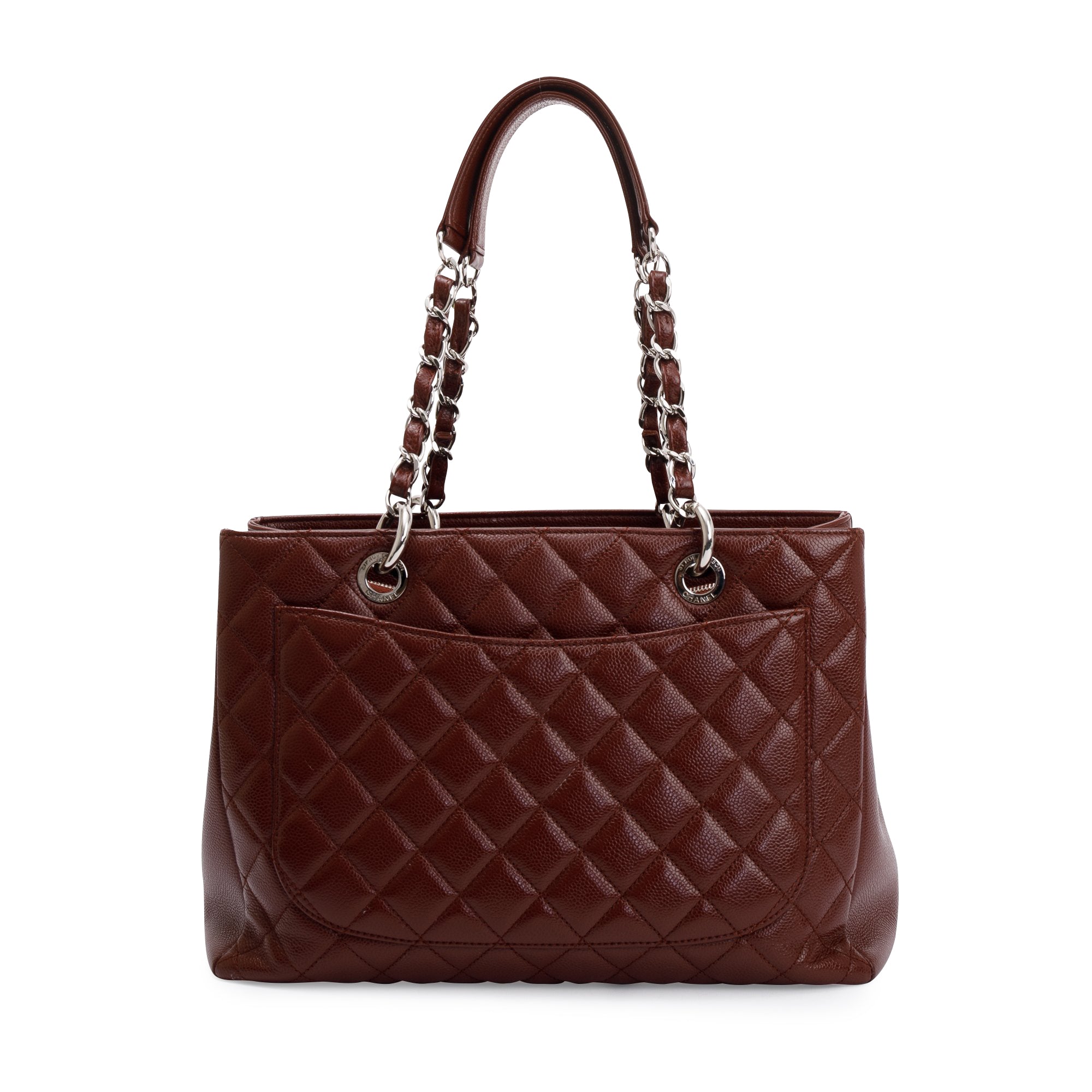 Chanel Burgundy Caviar Leather Grand Shopping Tote (GST)