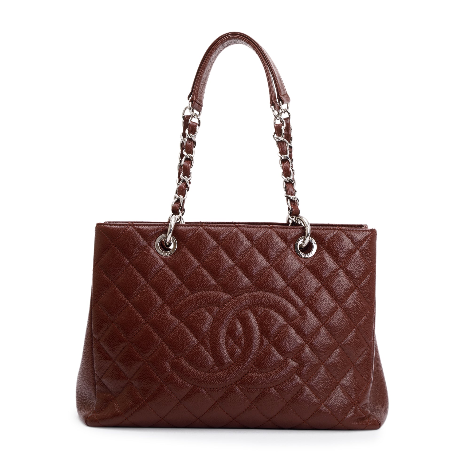 Chanel Burgundy Caviar Leather Grand Shopping Tote (GST)