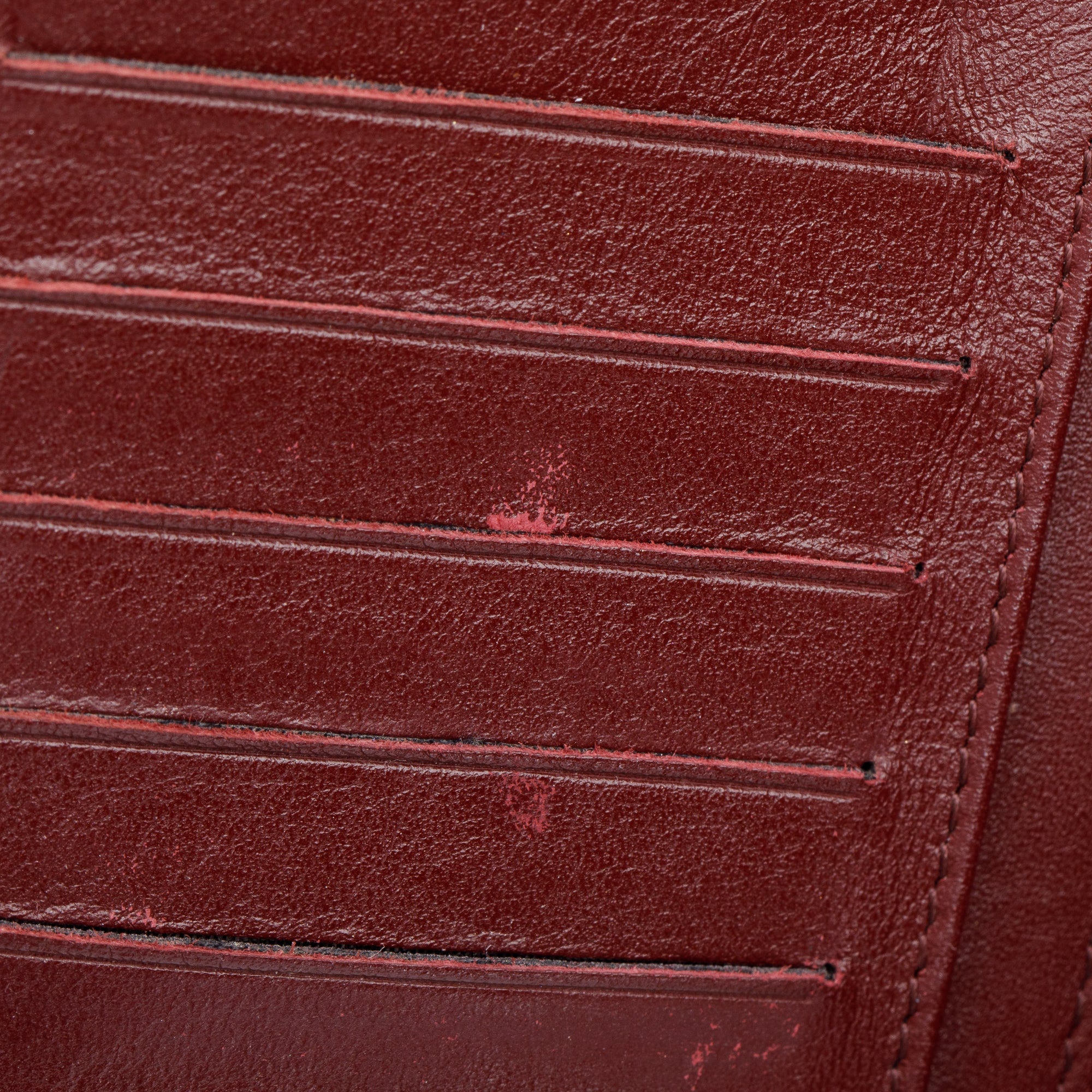 Chanel Burgundy Quilted Patent Leather French Purse Wallet