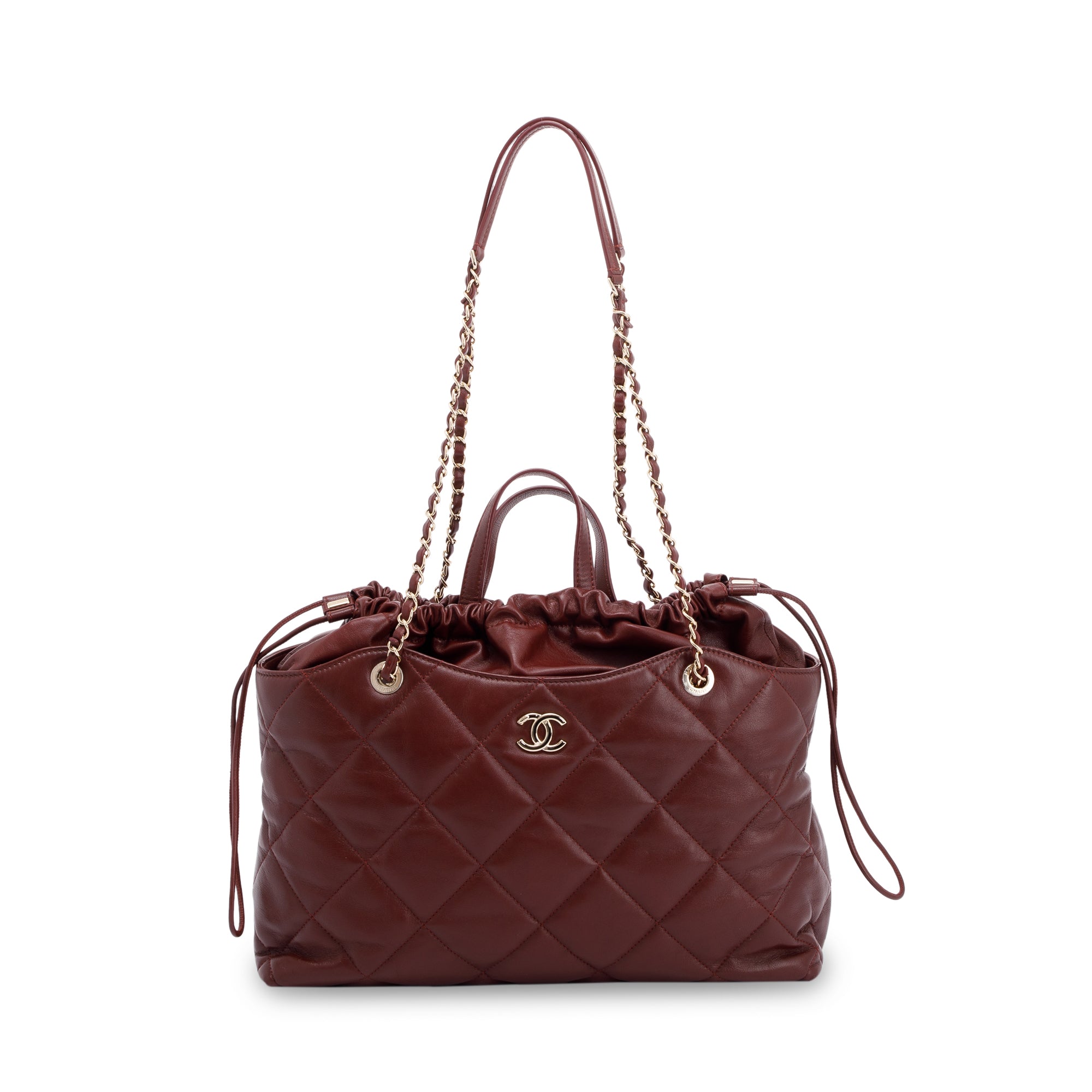 Chanel CC Drawstring Shopping Tote w/ Box, Receipt & Authenticity Card