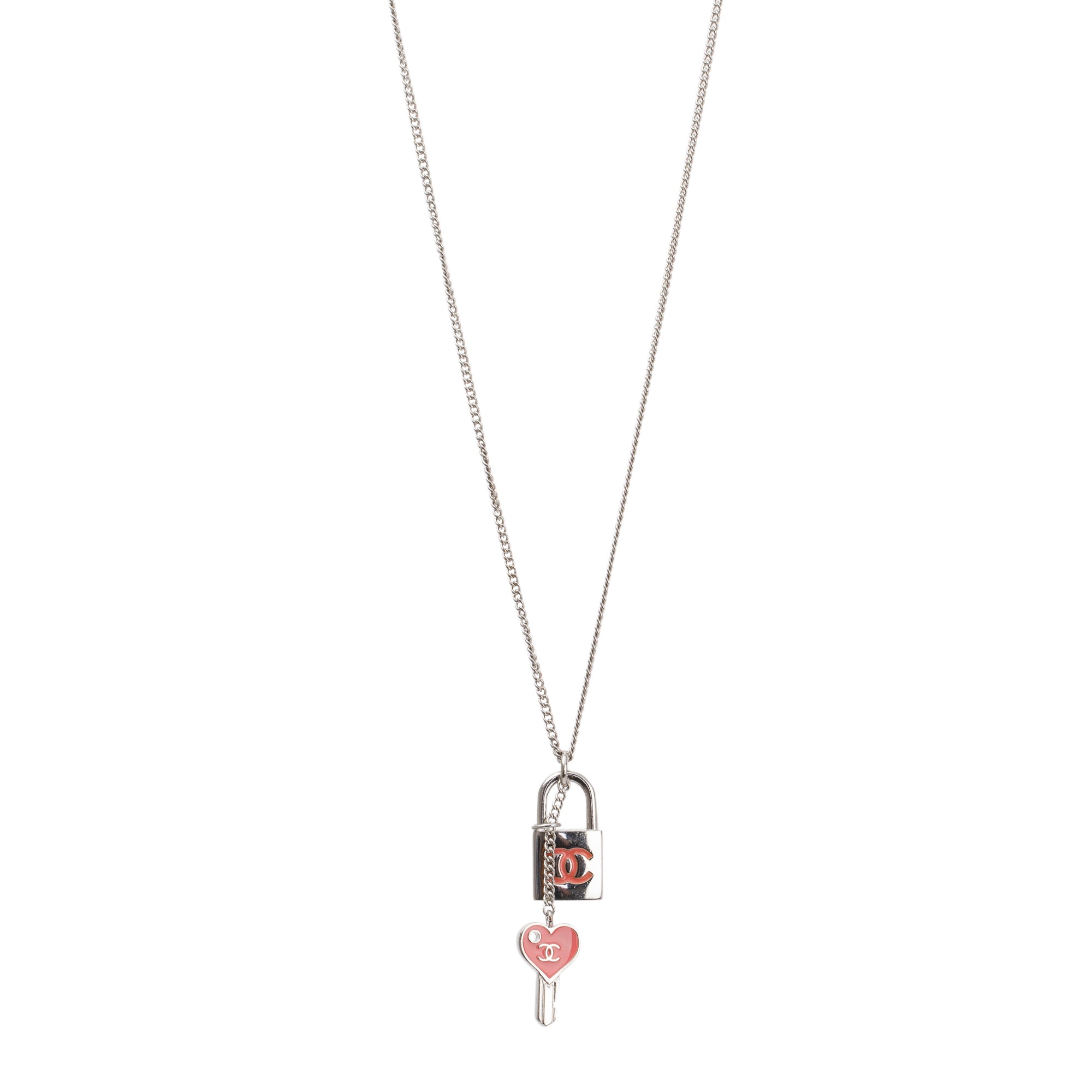 Chanel CC Padlock & Key Pendant Necklace