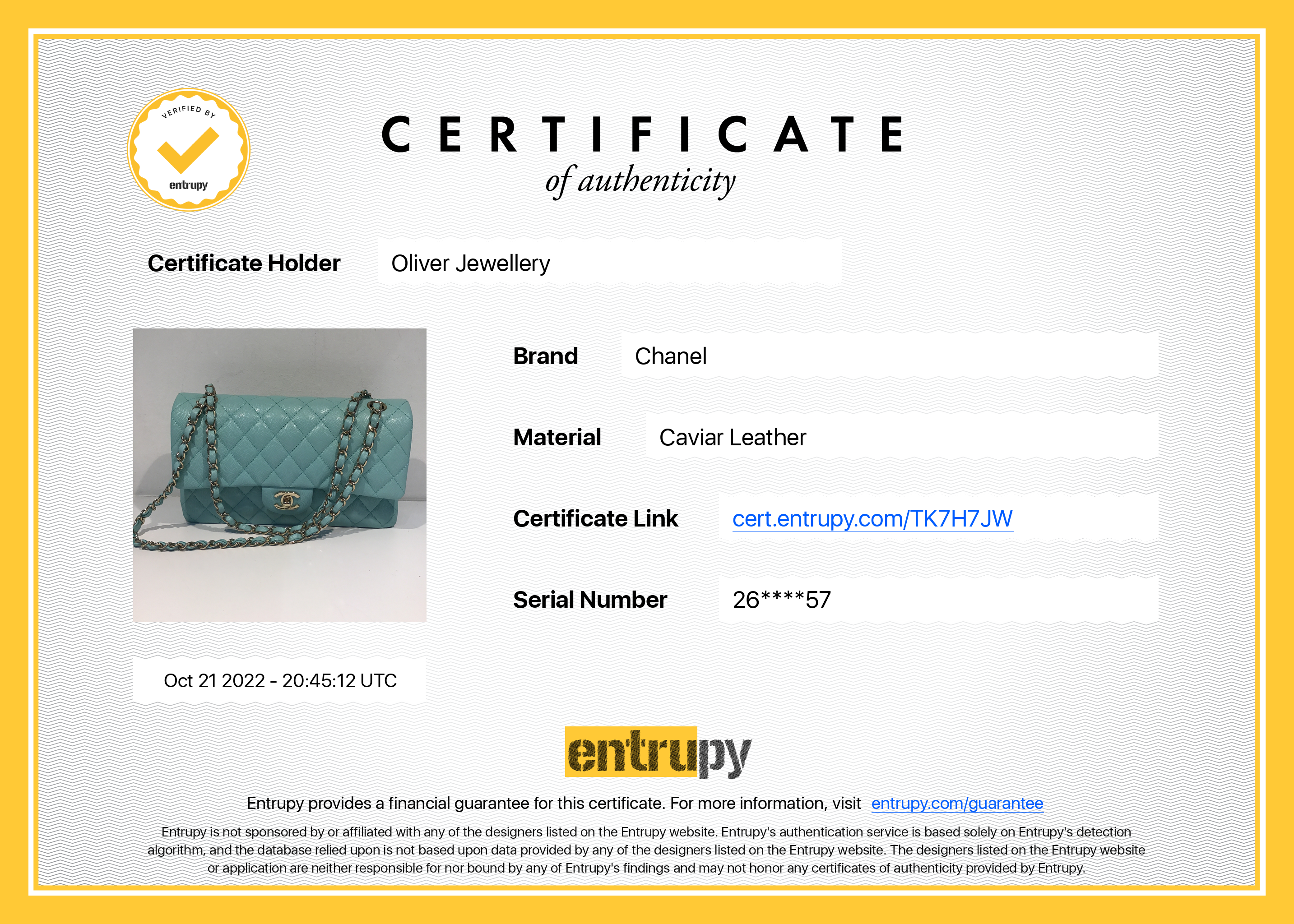 Chanel Classic Medium Double Flap Bag w/ Box & Authenticity Card