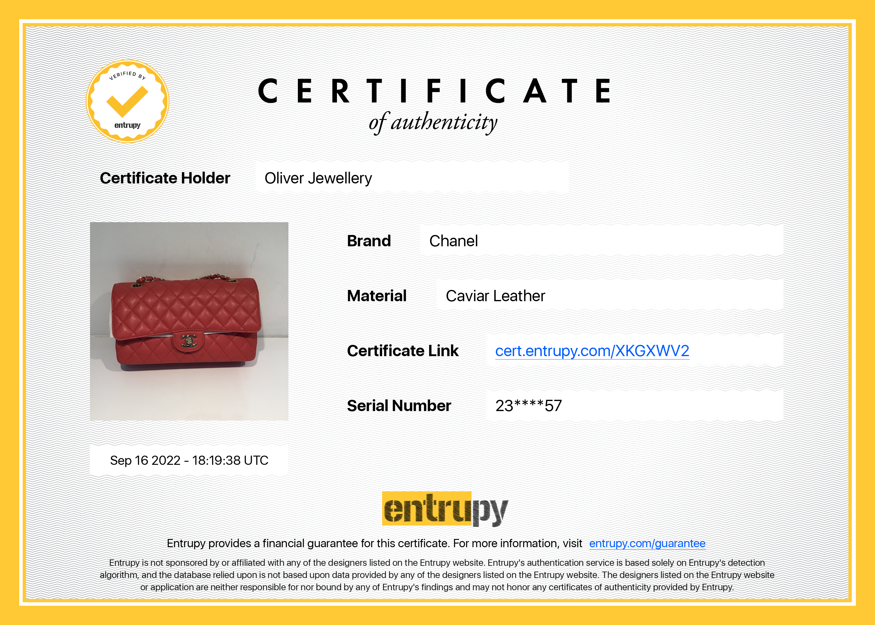 Chanel Classic Medium Double Flap Bag w/ Box, Authenticity Card & Receipt