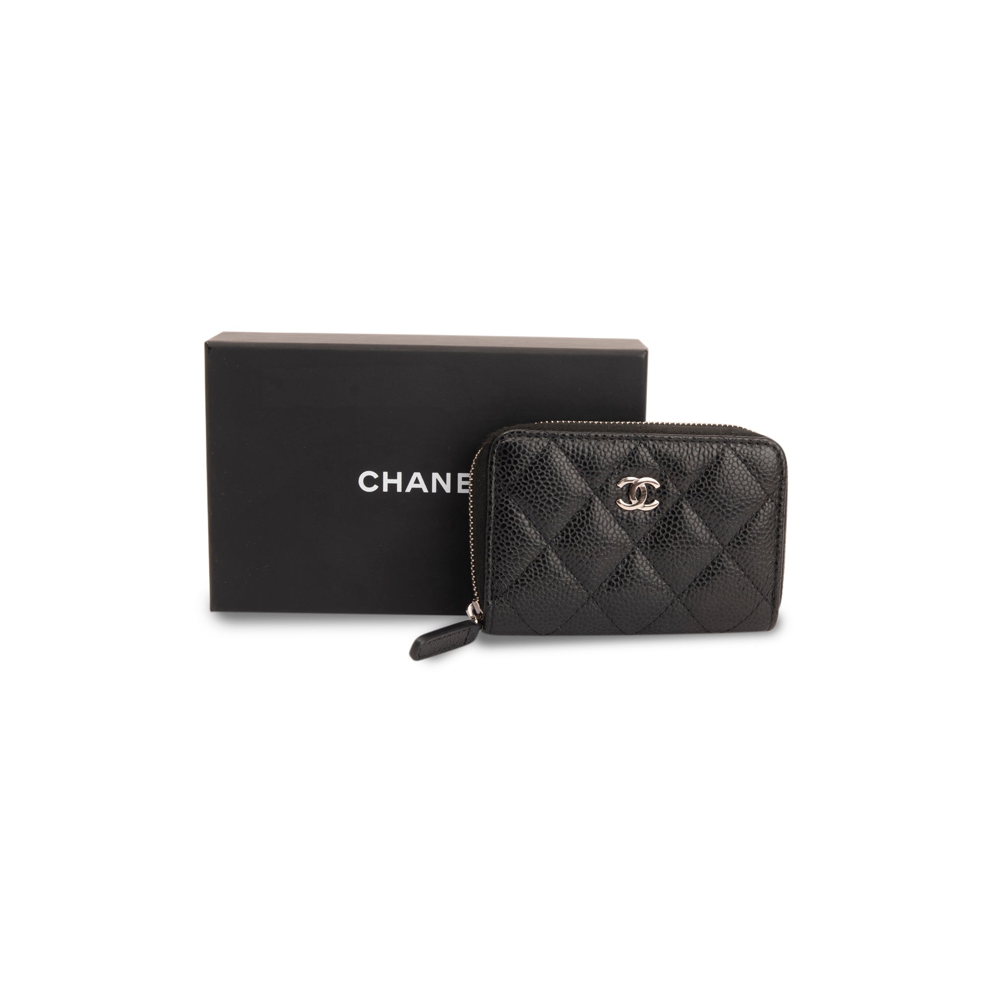 Chanel Classic Zipped Coin Purse w/ Box & Receipt