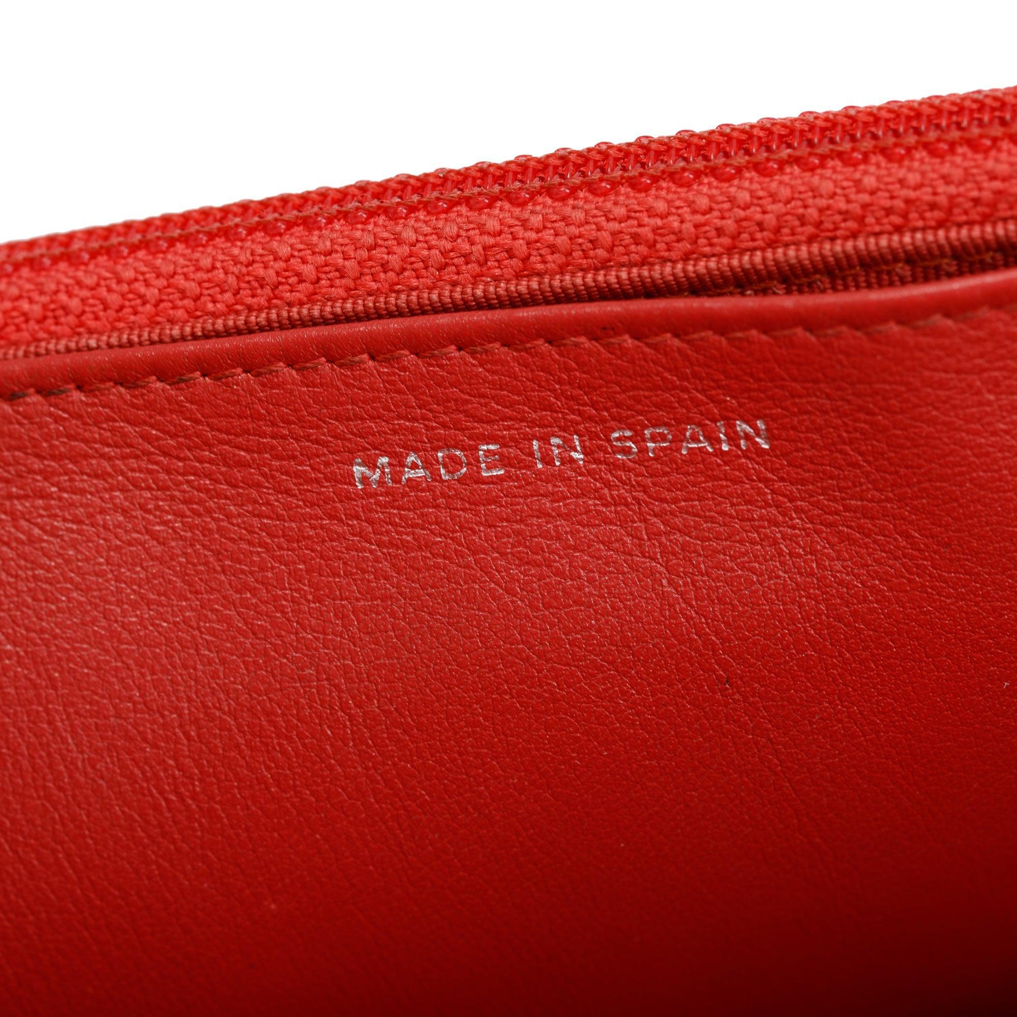 Chanel Coral Patent Leather Classic Wallet on Chain