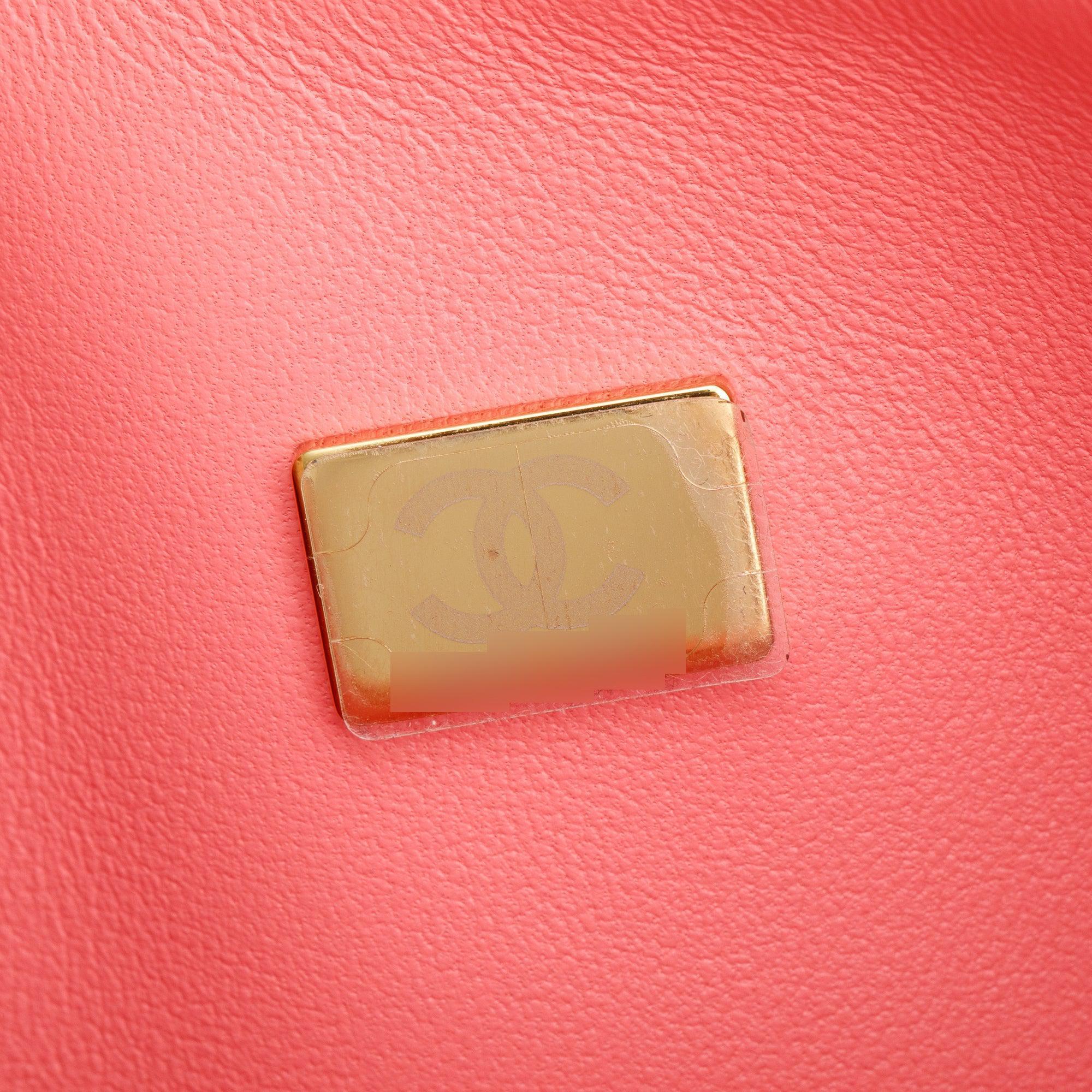 Chanel Coral Tweed Classic Medium Double Flap Bag