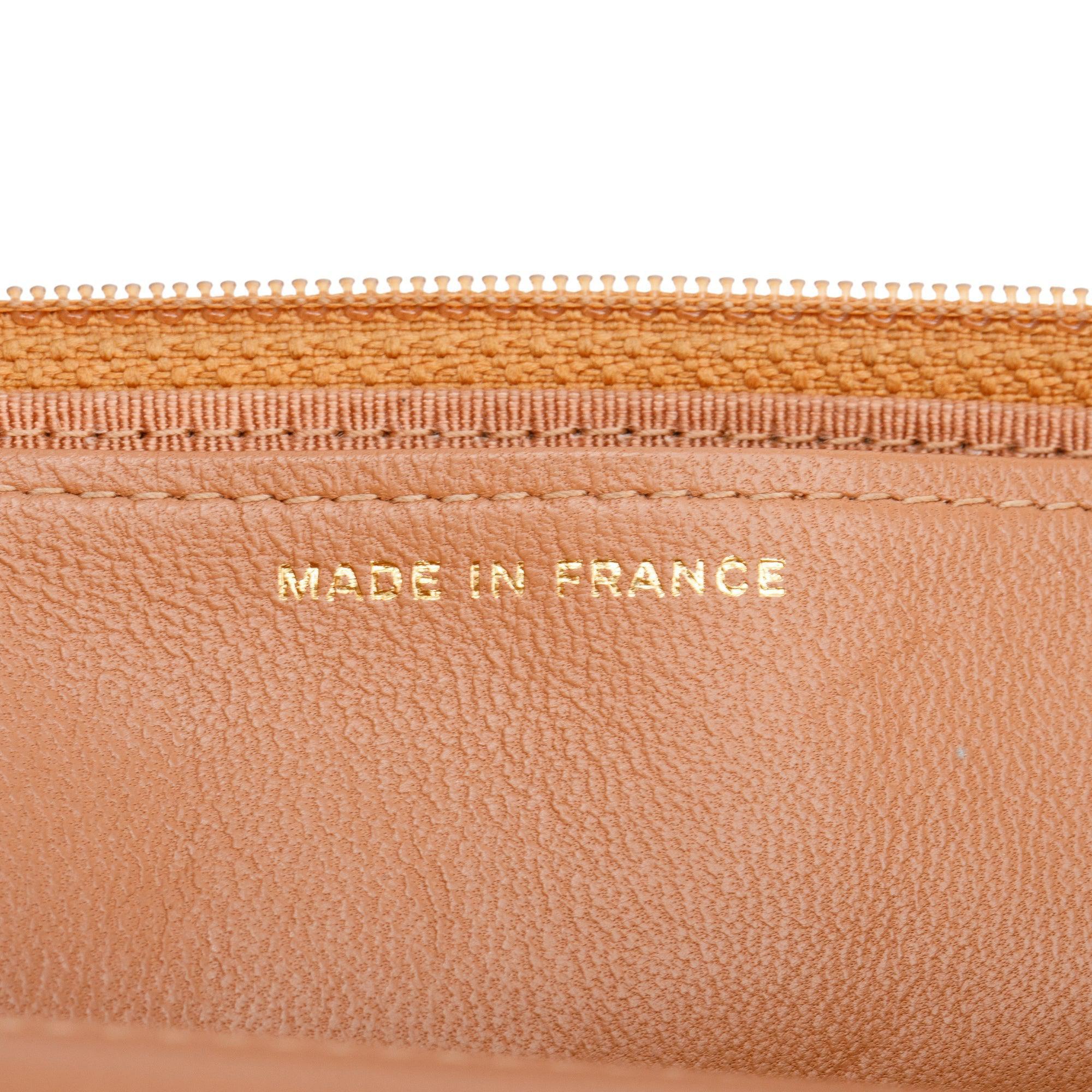 Chanel Dark Beige Quilted Lambskin Leather Classic Wallet on Chain