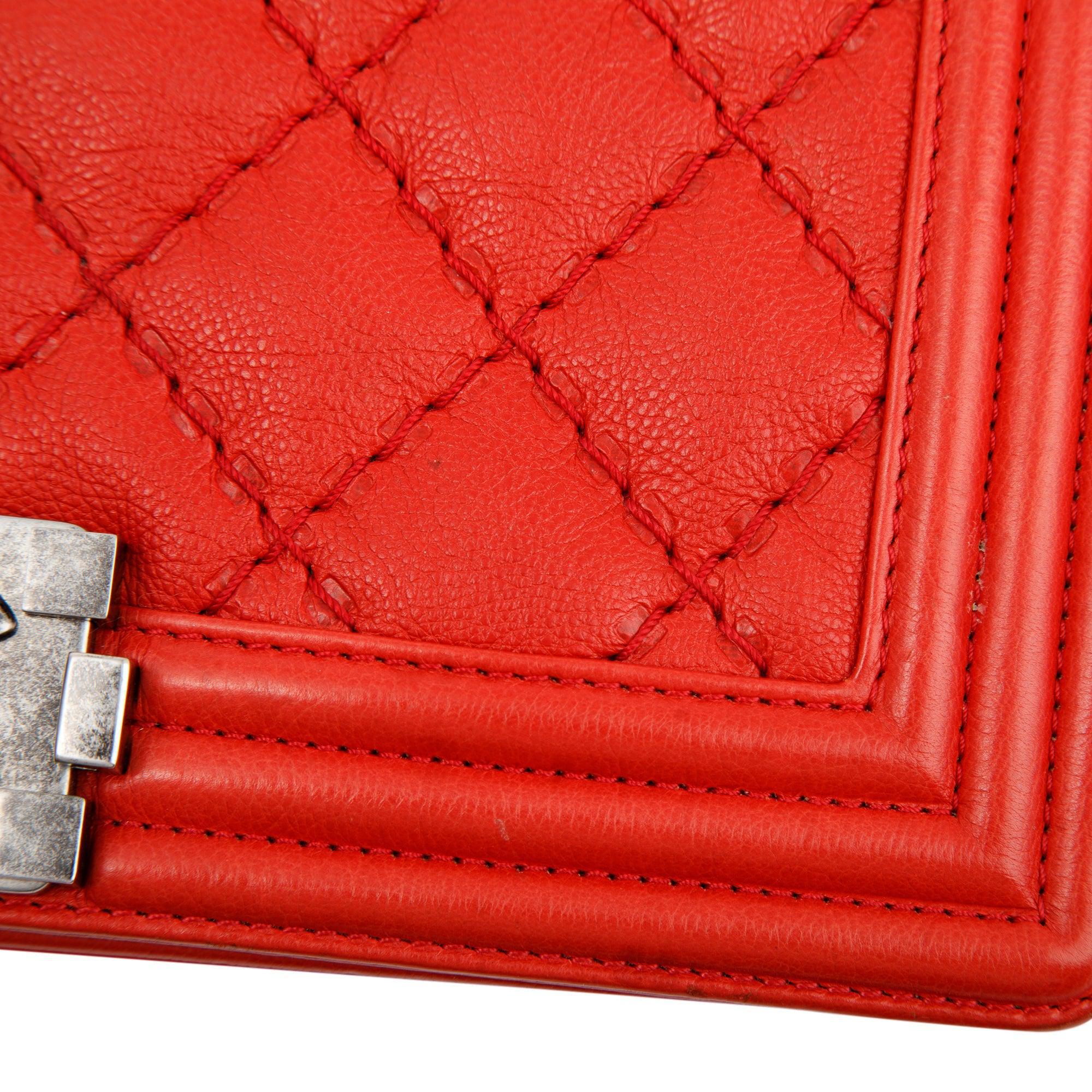 Chanel Double Stitch Medium Boy Bag w/ Box, Receipt & Authenticity Card