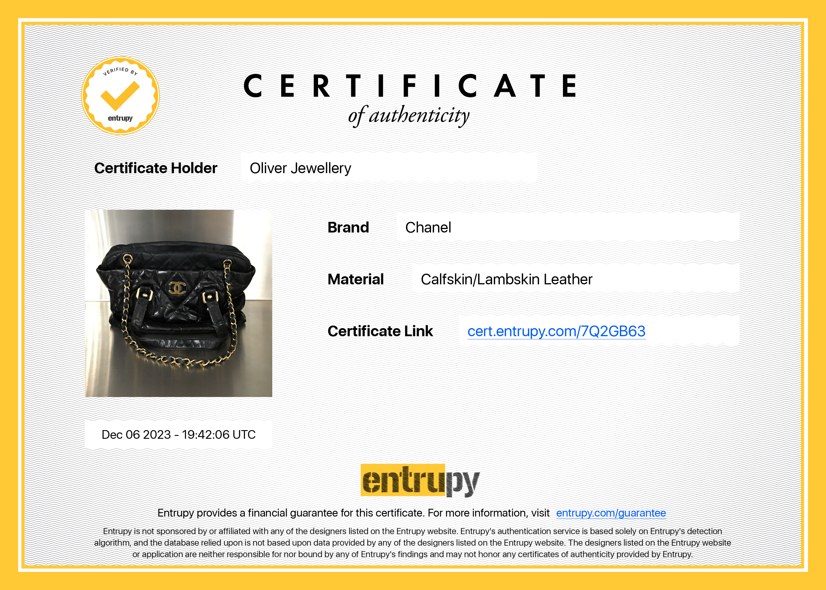 Chanel Glazed Calfskin Leather Portobello Tote