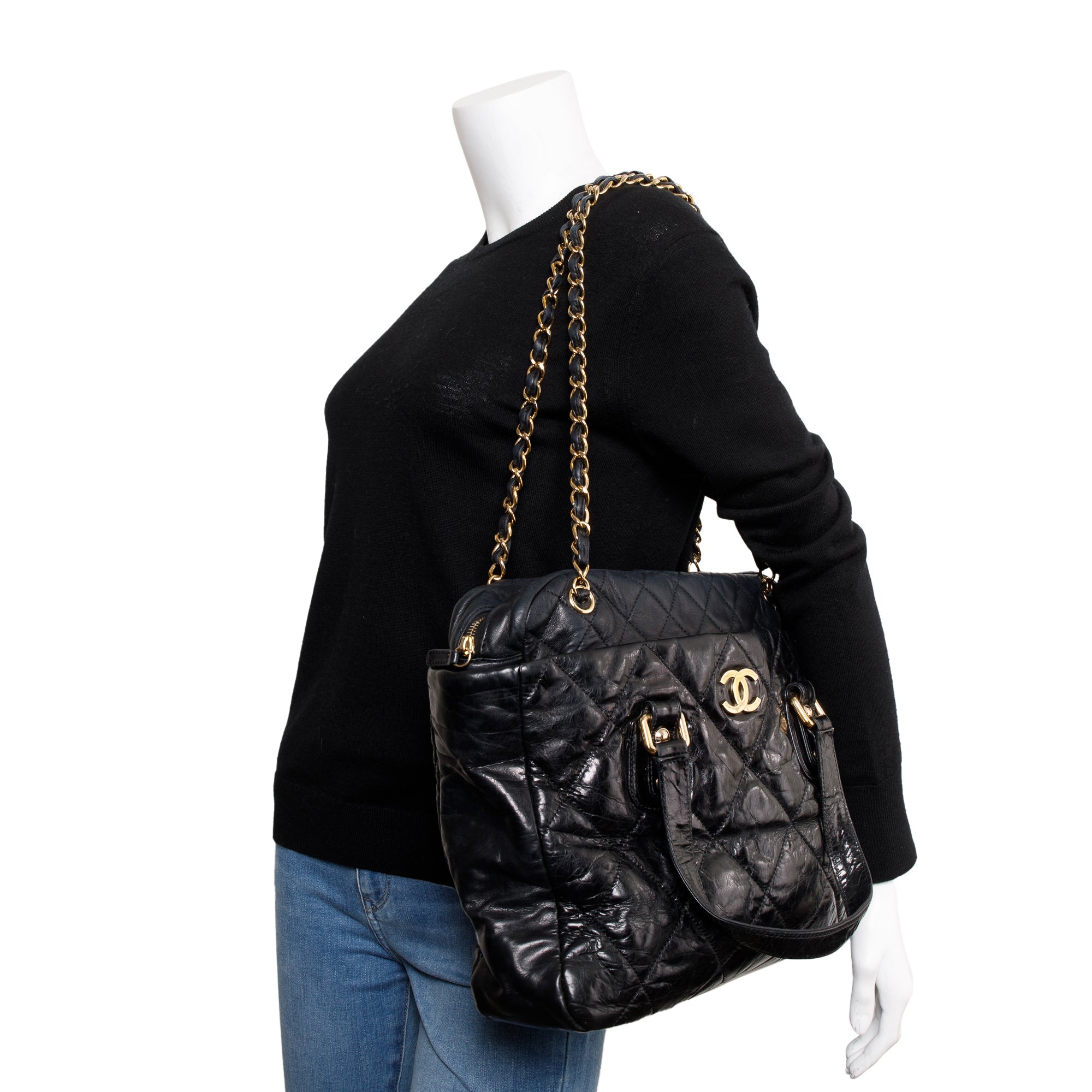 Chanel Glazed Calfskin Leather Portobello Tote