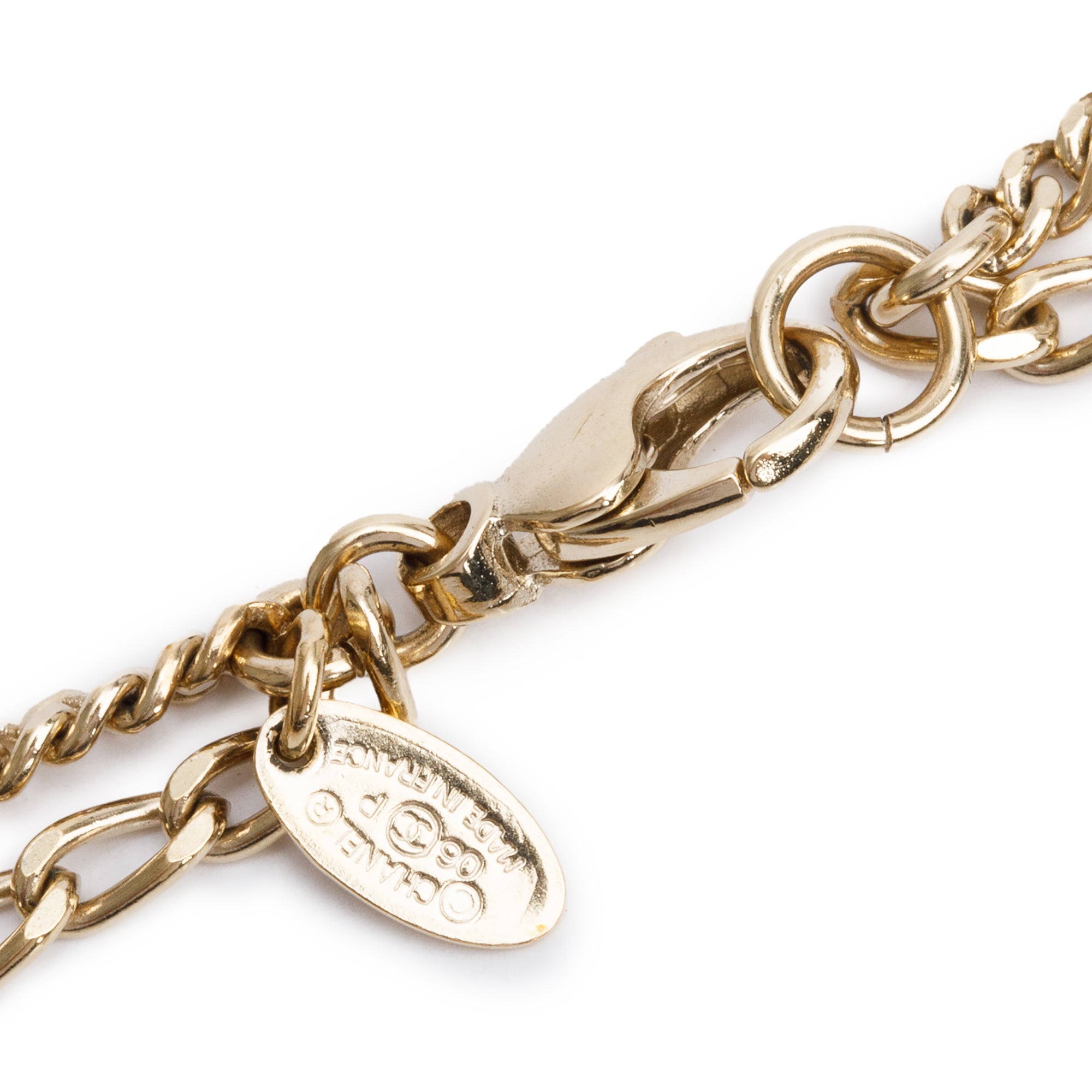 Chanel Gold-Plated CC & Coco Mademoiselle Coin Pendant Necklace w/ Box