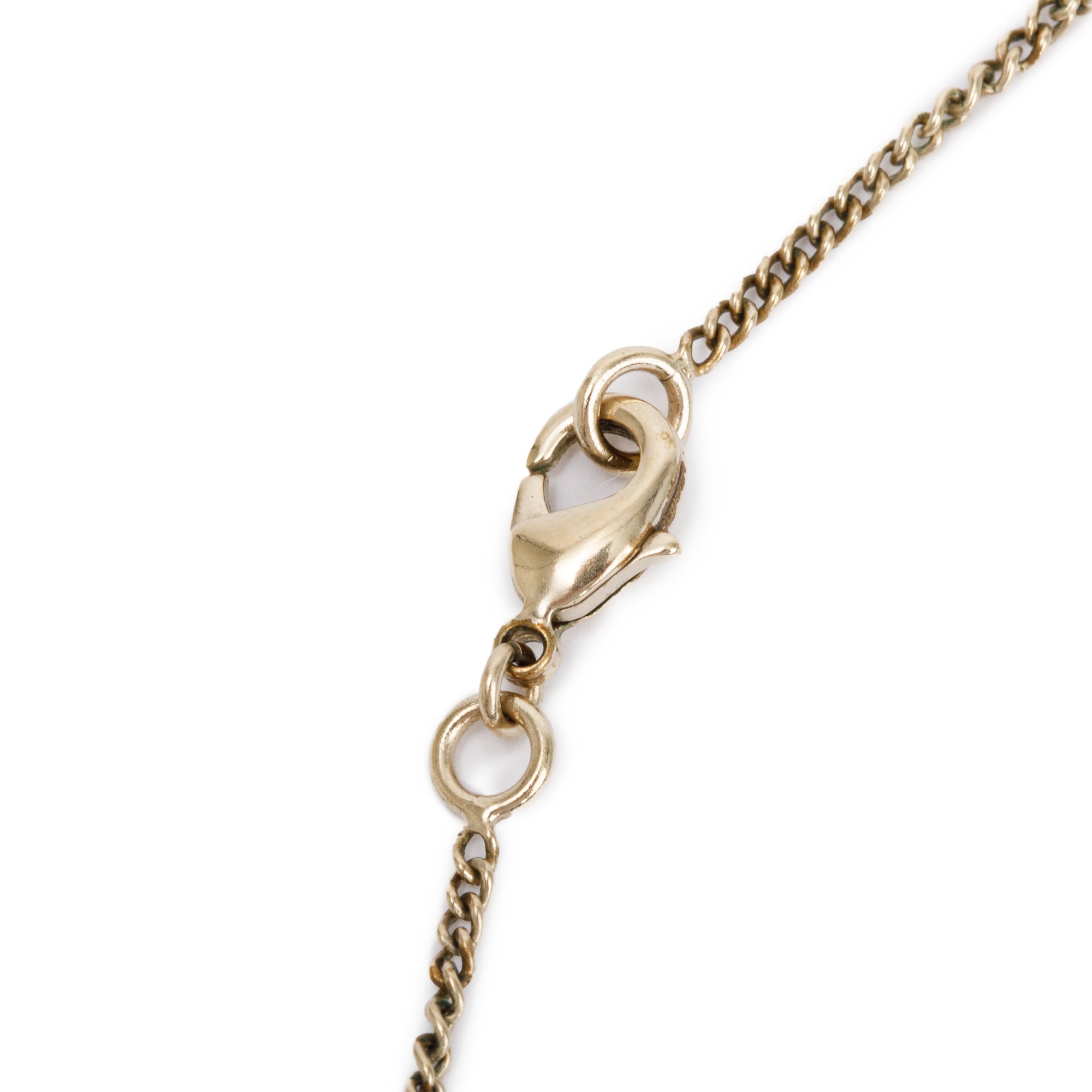 Chanel Gold-Plated Metal Black Resin CC Pendant Necklace w/ Box