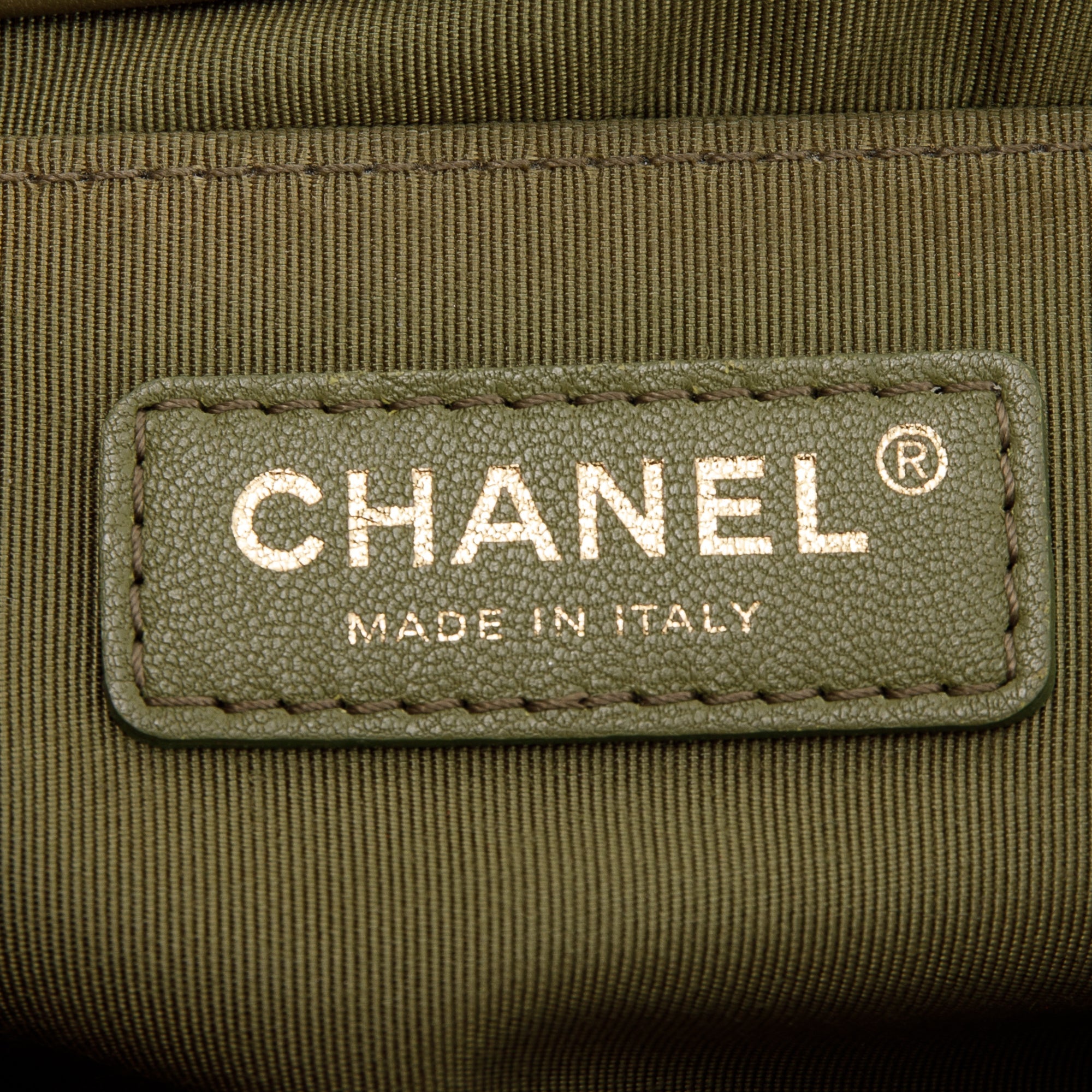 Chanel Green Lambskin Medium Boy Bag