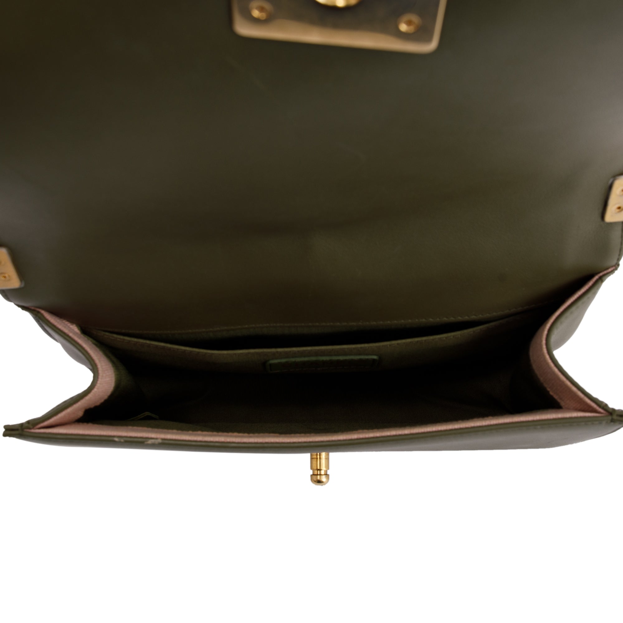 Chanel Green Lambskin Medium Boy Bag