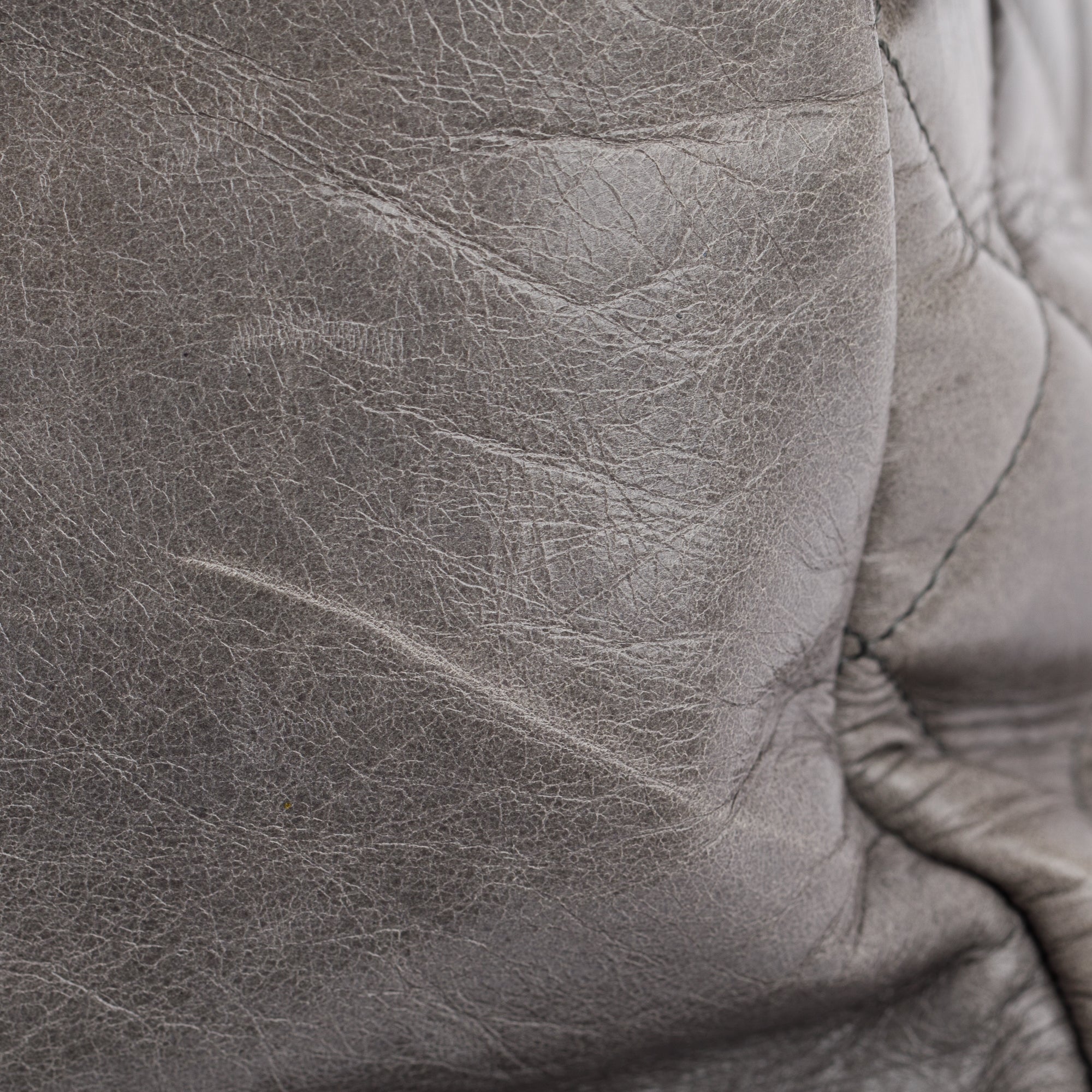 Chanel Grey Glazed Calfskin Leather Large CC Delivery Tote