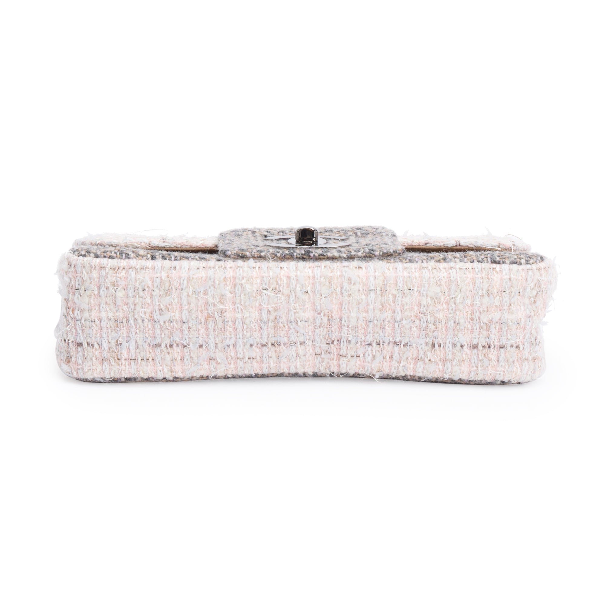 Chanel Grey Multicolor Tweed Medium Fantasy Flap Bag w/ Authenticity Card