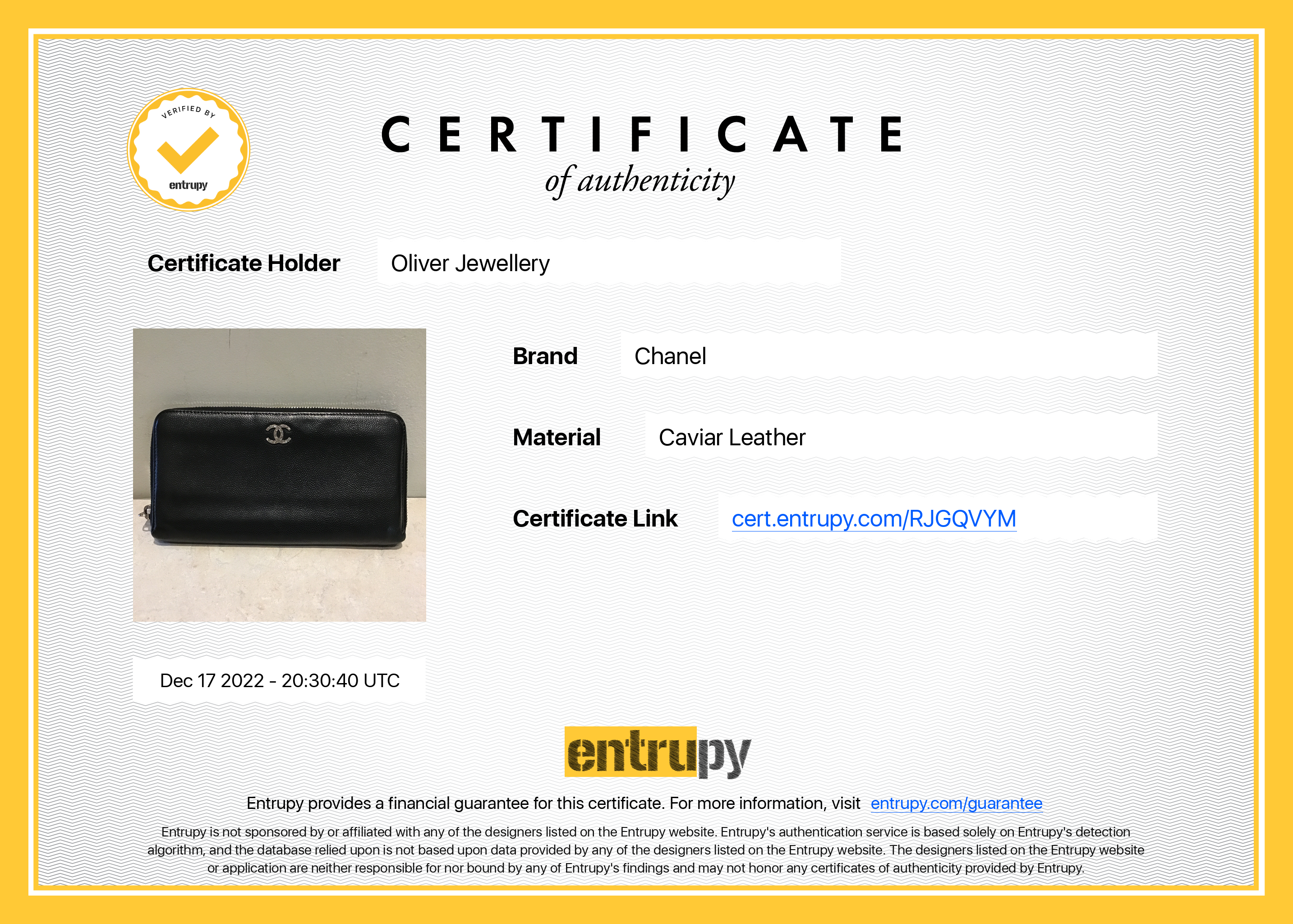 Chanel Interlocking CC Logo Continental Wallet