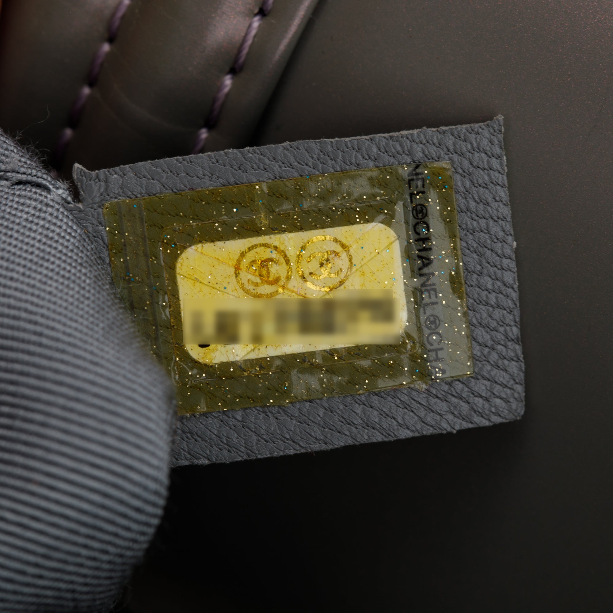 Chanel Iridescent Patent Leather Reverso Boy Shopping Tote w/ Box