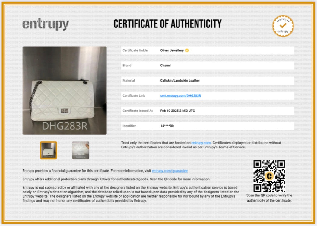 Chanel Ivory Aged Calfskin Leather 2.55 Reissue 226 Double Flap Bag