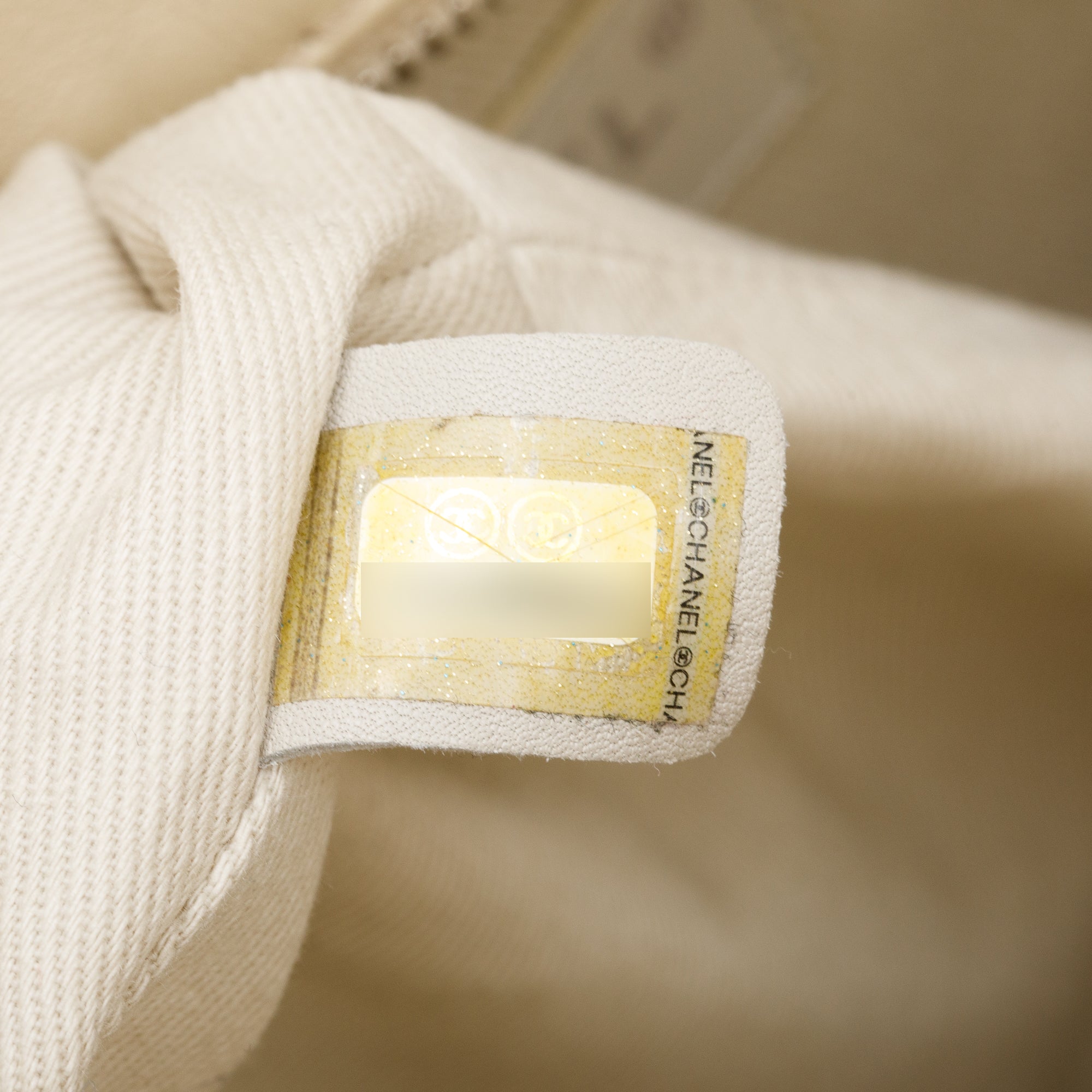 Chanel Ivory Quilted Calfskin Leather In the Business North South Tote w/ Authenticity Card